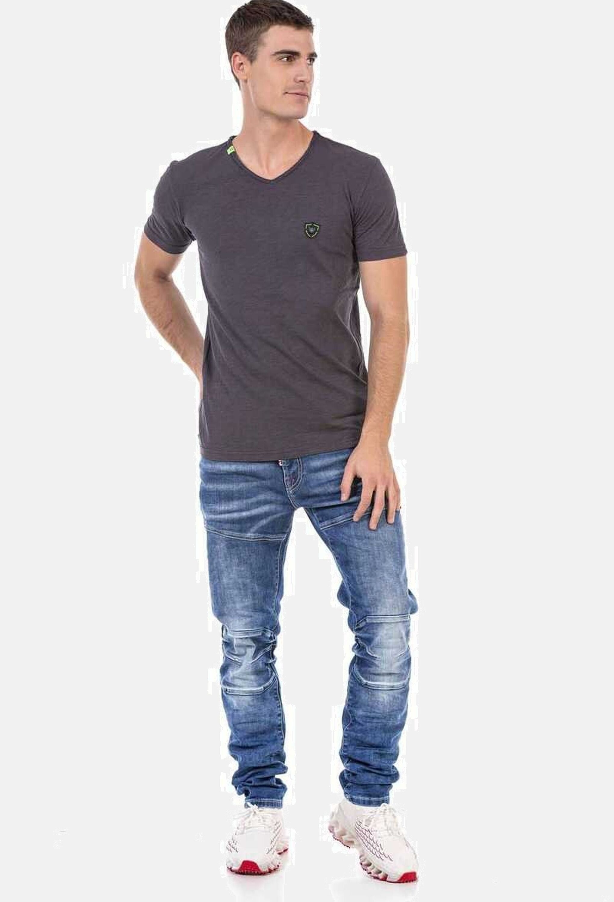 Cipo & Baxx 5-Pocket-Jeans »Cipo & Baxx Jeans« mit trendigen Ziernähten, CD698