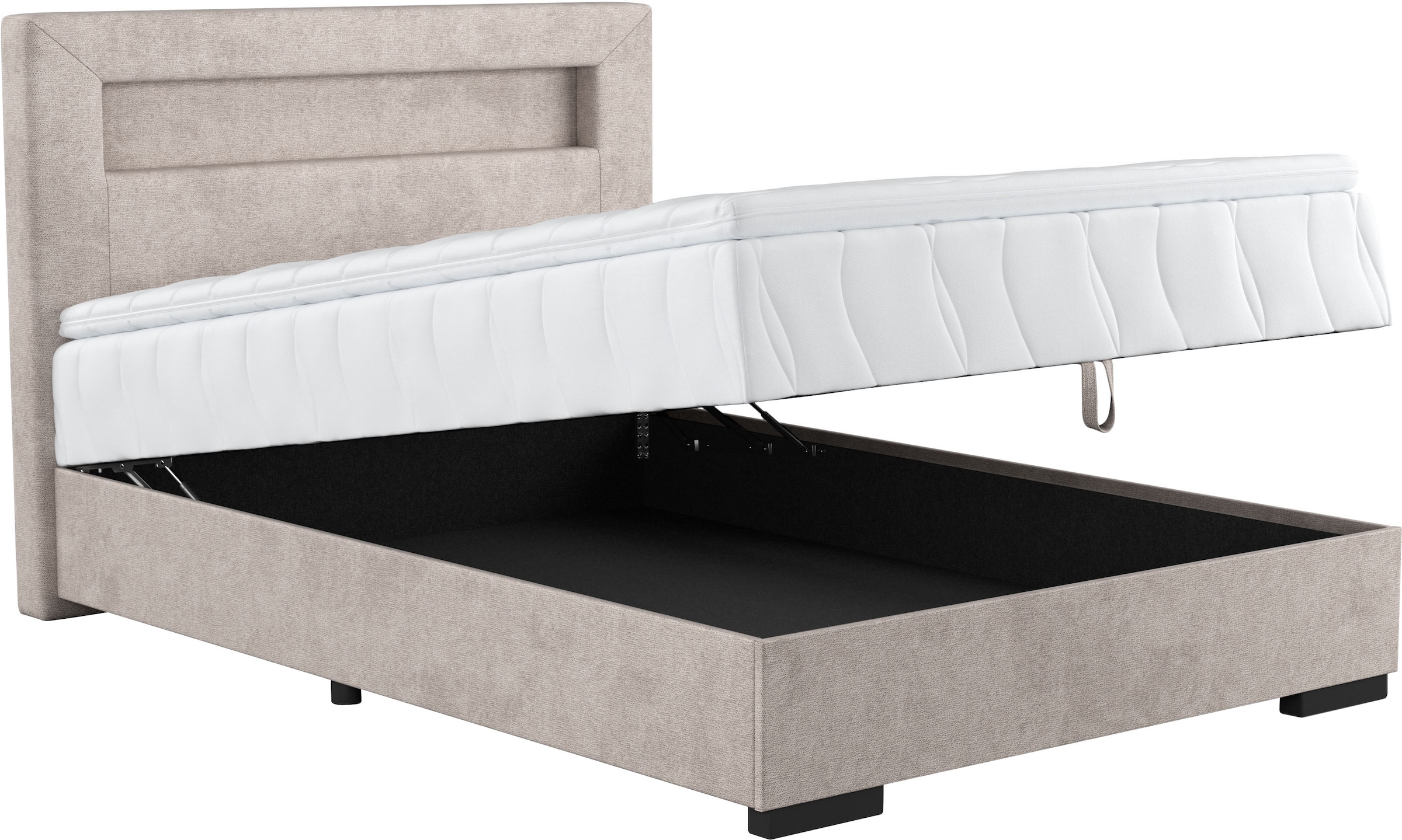 COTTA Boxbett »Kelly«, Bequemes Boxspringbett mit LED-Licht