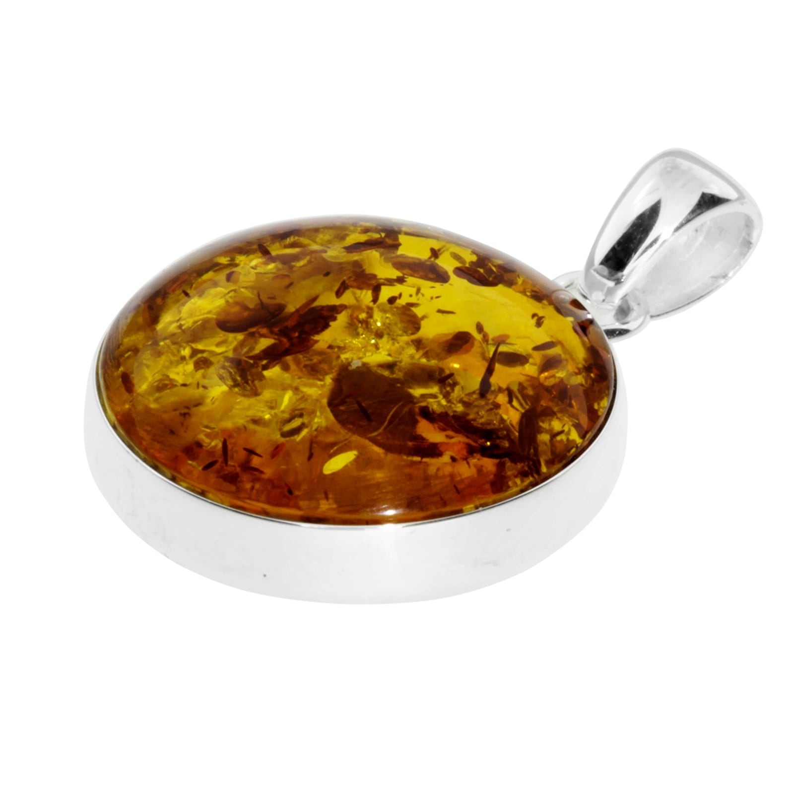 OSTSEE-SCHMUCK Kettenanhänger »- Classic 19 mm - Silber 925/000 - Bernstein«