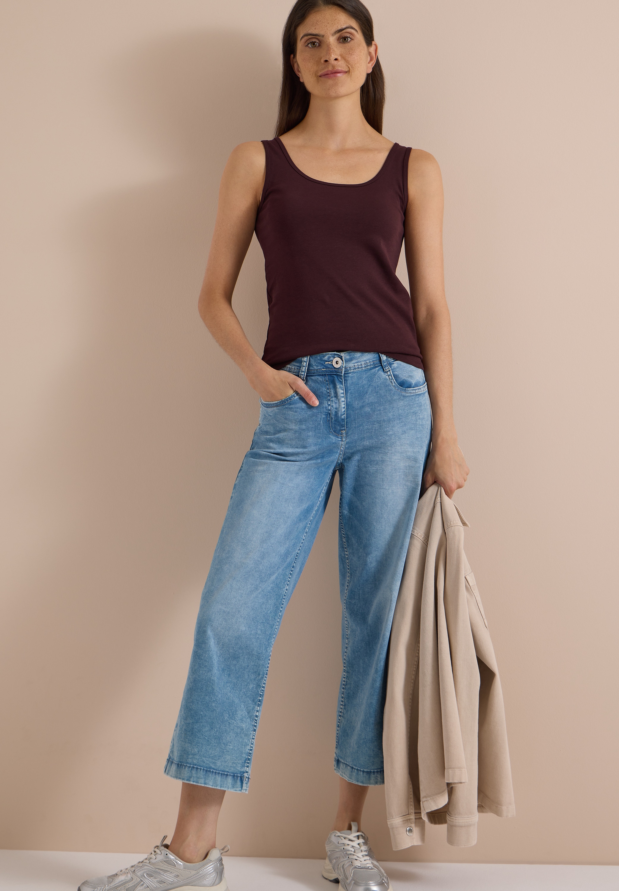 Cecil Shirttop »Style Linda« in Unifarbe