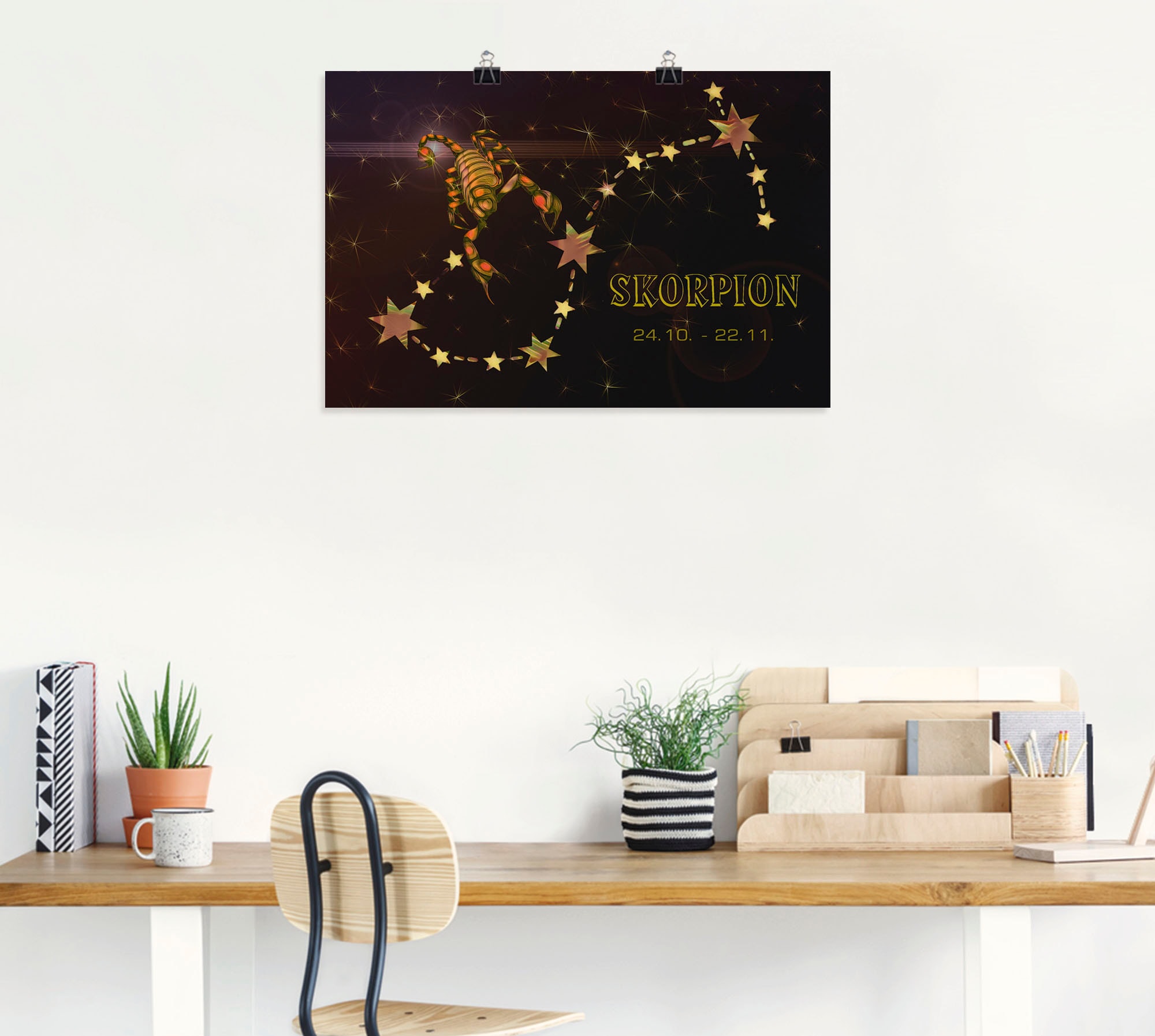 Artland Wandbild »Sternzeichen - Skorpion« Bilder von Sternzeichen 1 Stk. tlg. als Leinwandbild, Poster in verschied. Größen