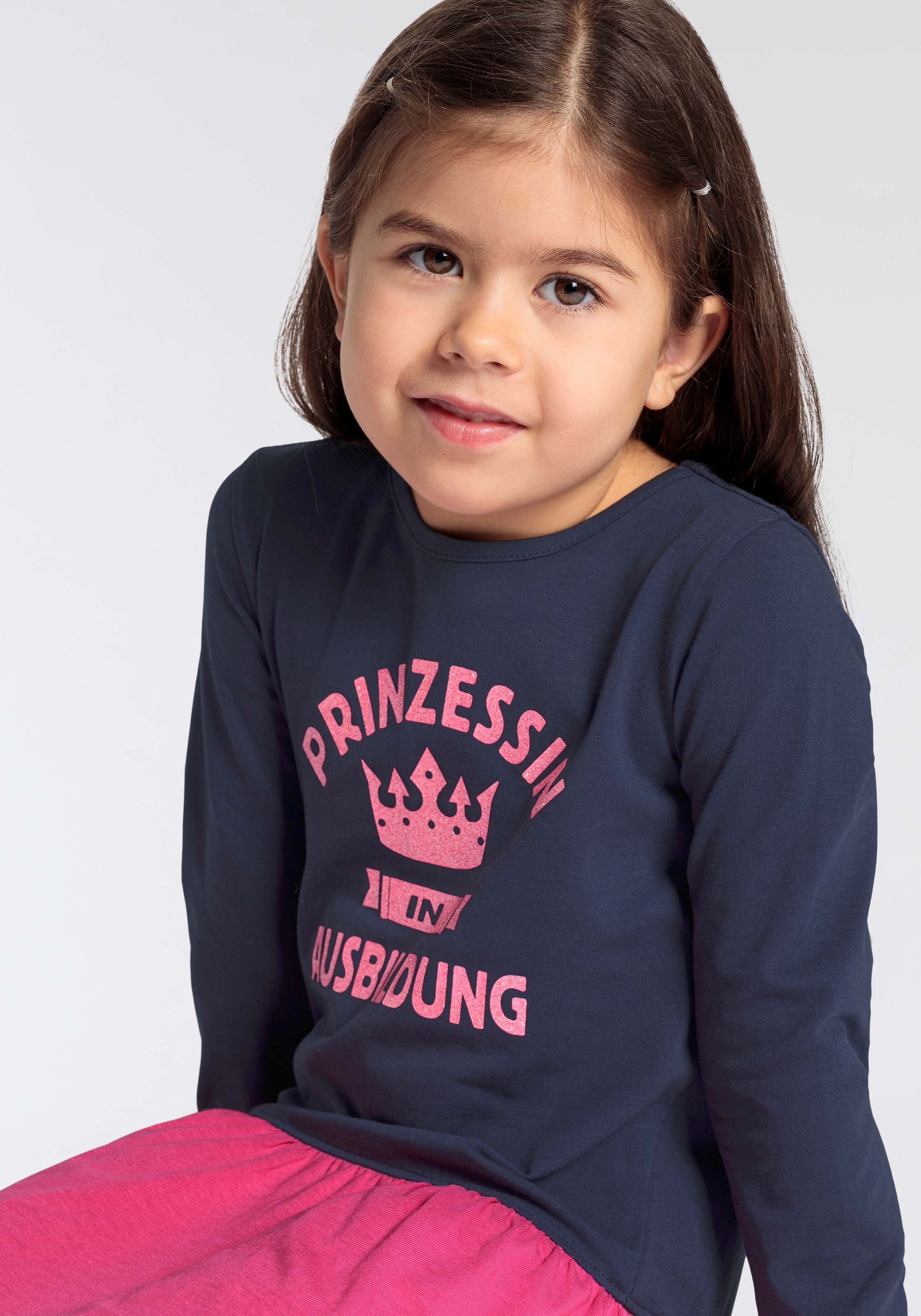 KIDSWORLD Jerseykleid »PRINZESSIN IN AUSBILDUNG«, festliche Anlässe, kniefreies Kleid, eleganter Stil