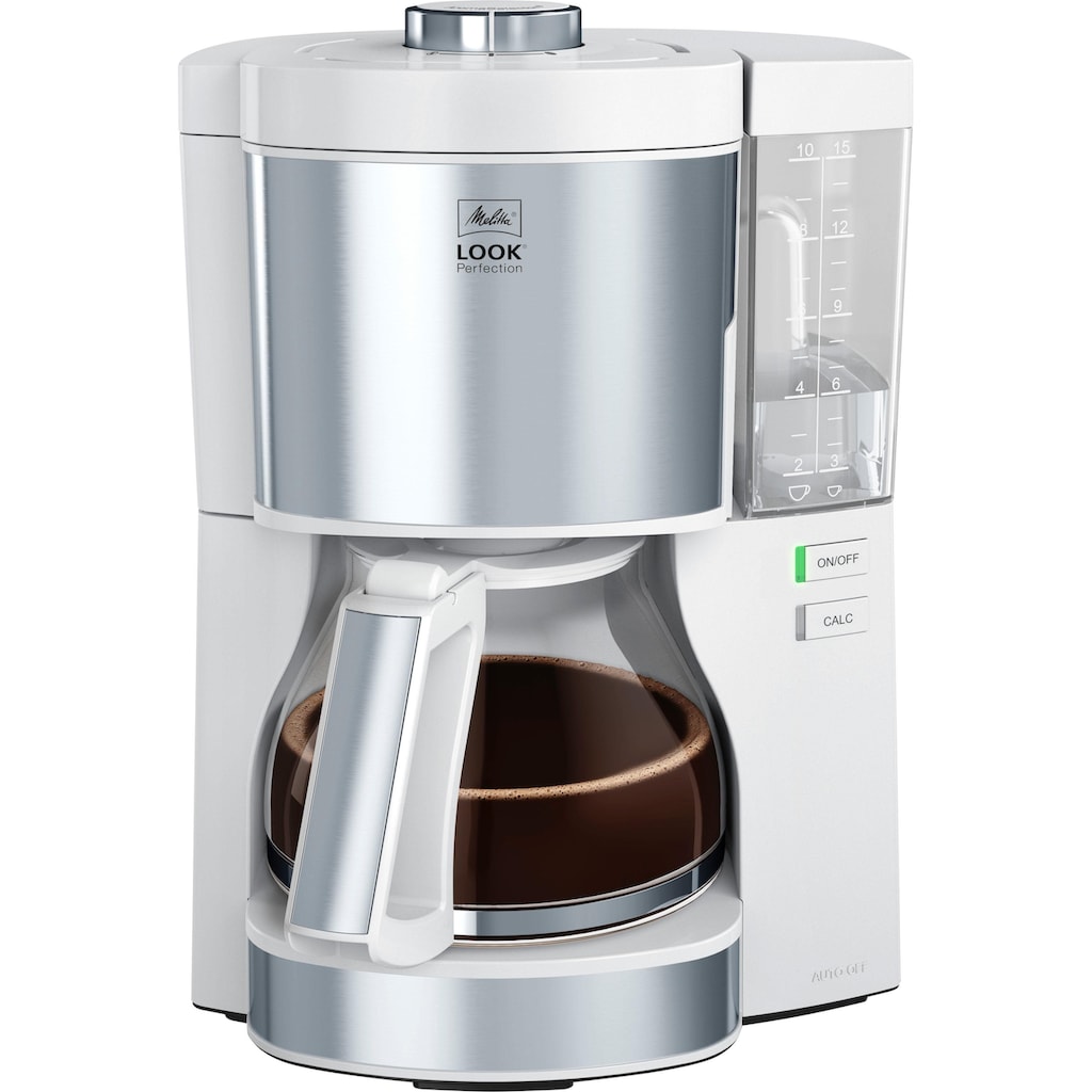 Melitta Filterkaffeemaschine »Look Perfection 1025-05 weiß«, 1,25 l Kaffeekanne, Papierfilter, 1x4