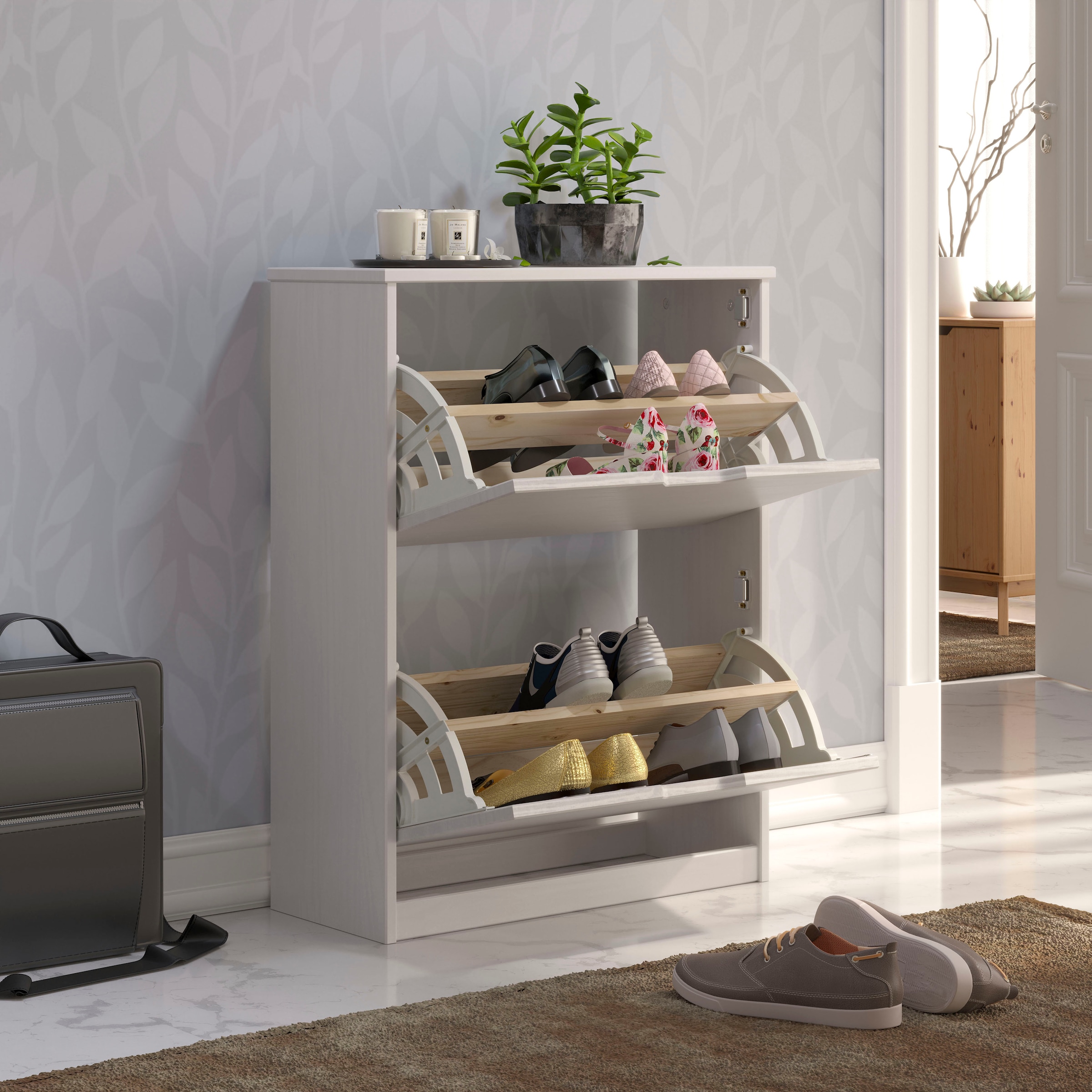 INTER-FURN Schuhschrank »Mestre«, praktisch und aus massiver Kiefer