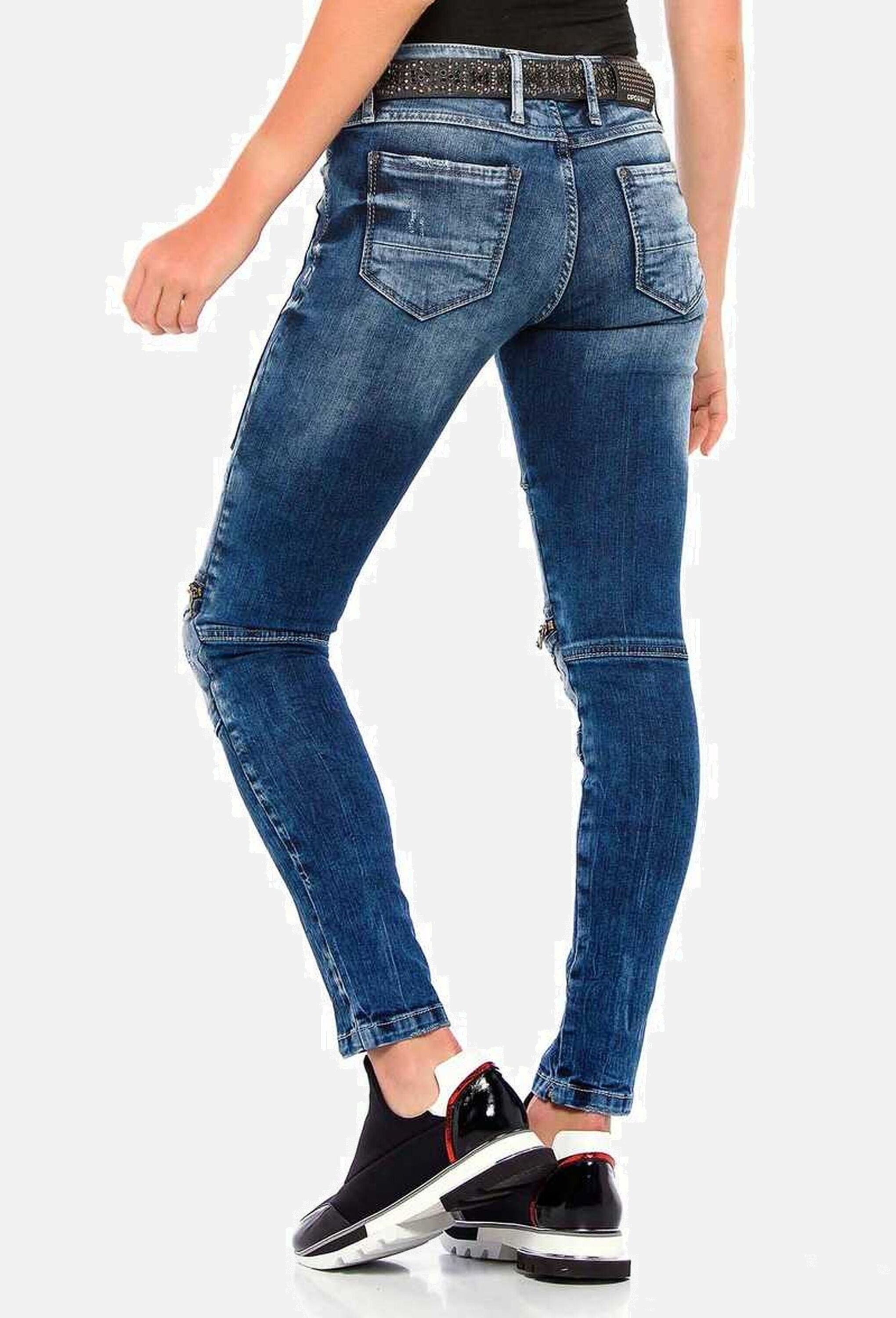 Cipo & Baxx 5-Pocket-Jeans »Cipo & Baxx Jeans« mit vielen Applikationen, WD377