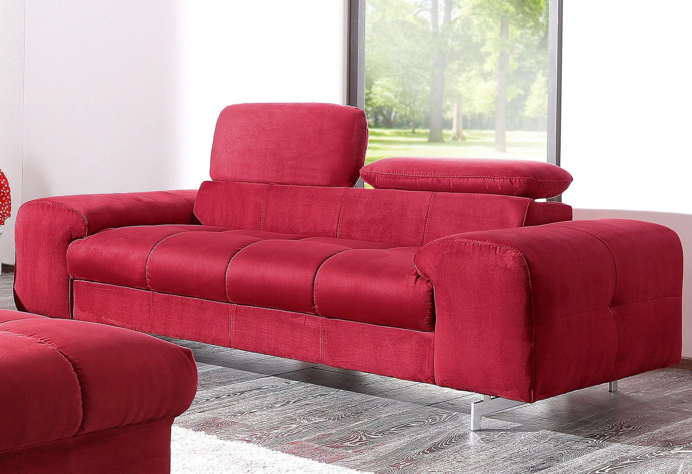 COTTA 2-Sitzer »Chef« Big-Sofa mit Kopfteilverstellung, edle Metallkufen