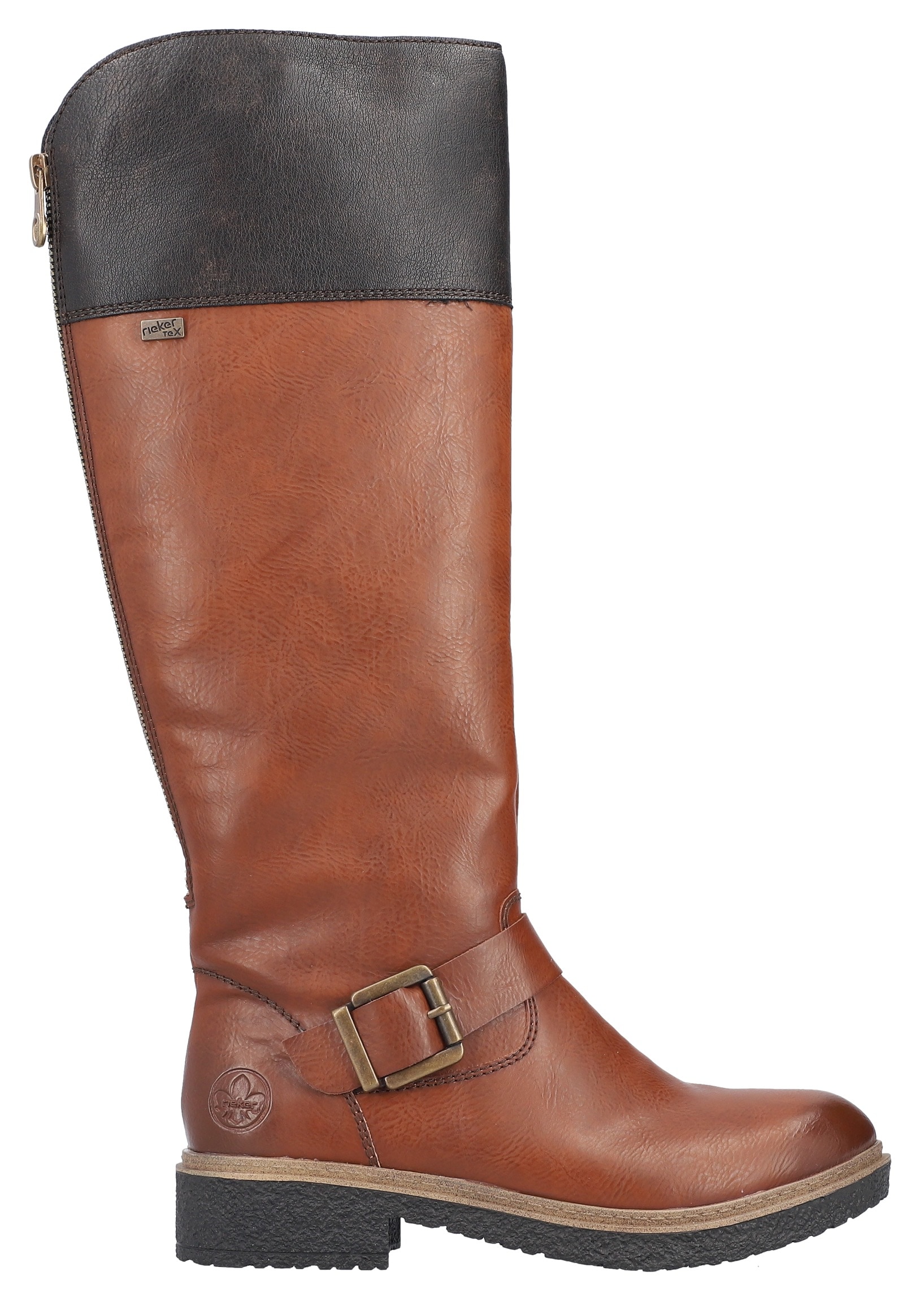 Rieker Winterstiefel, Langschaftstiefel, TEX-Membran, Blockabsatz, Innenreißverschluss