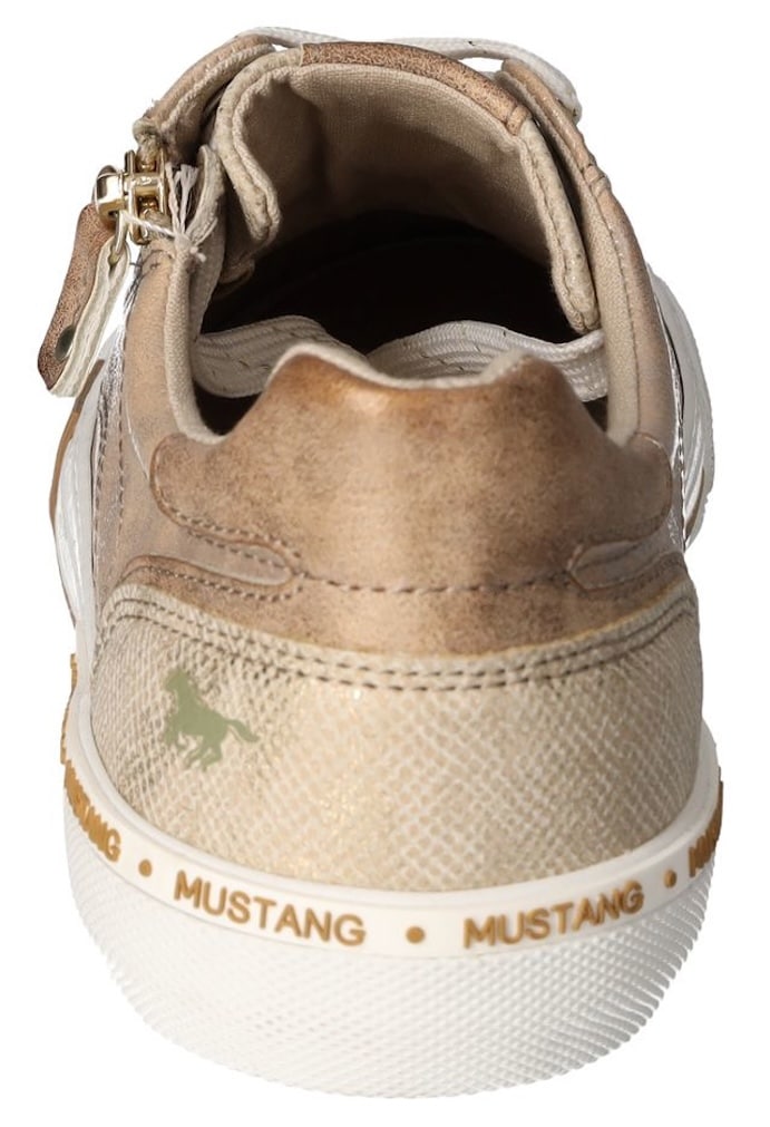 Mustang Shoes Sneaker, Retro Sneaker, Schnürschuh mit zusätzlichem Reißverschluss