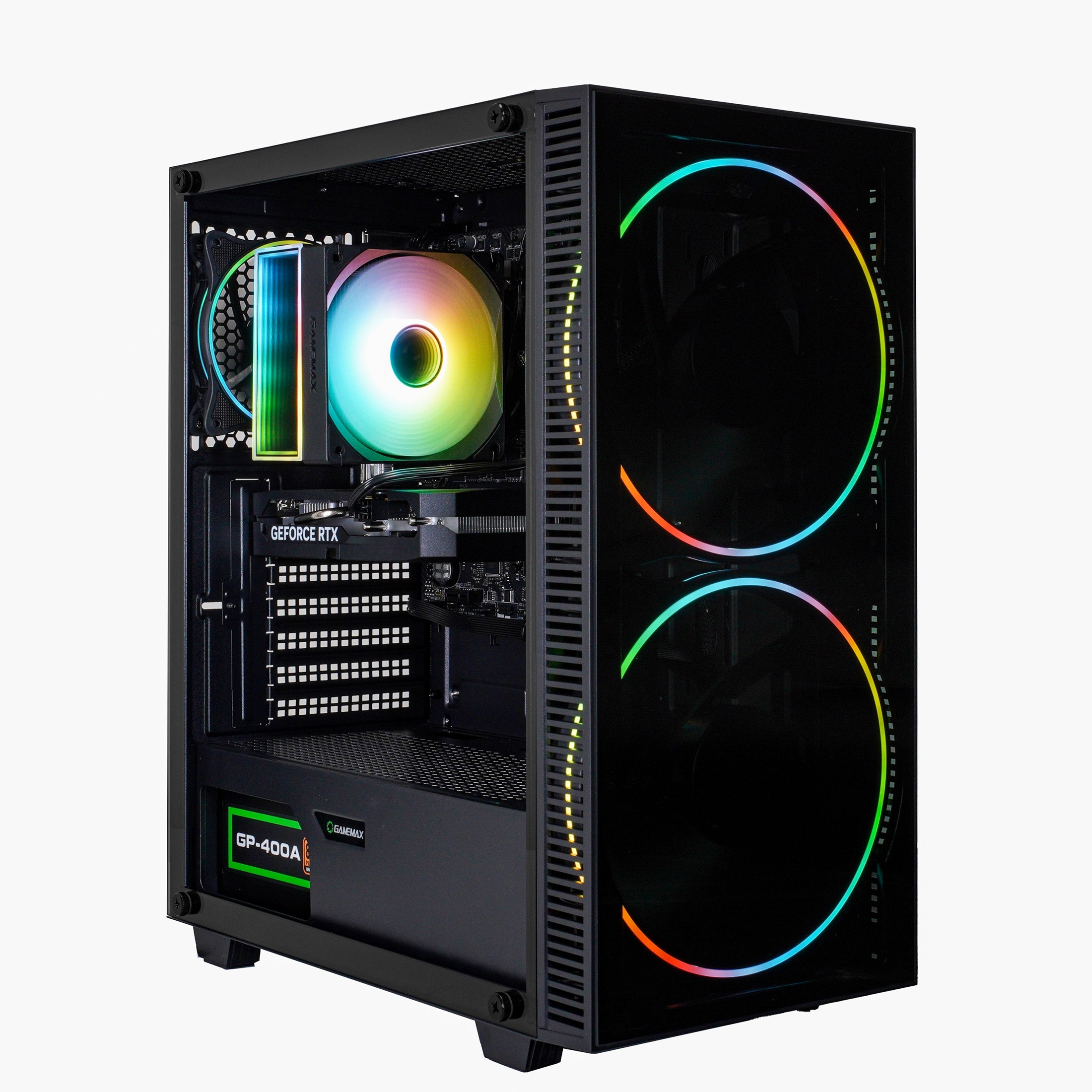 GAMEMAX Gaming-PC »Black Hole 7581 AMD Ryzen 5 7500F RTX 5060 32GB DDR5 1TB SSD« Windows 11, DDR5 RAM