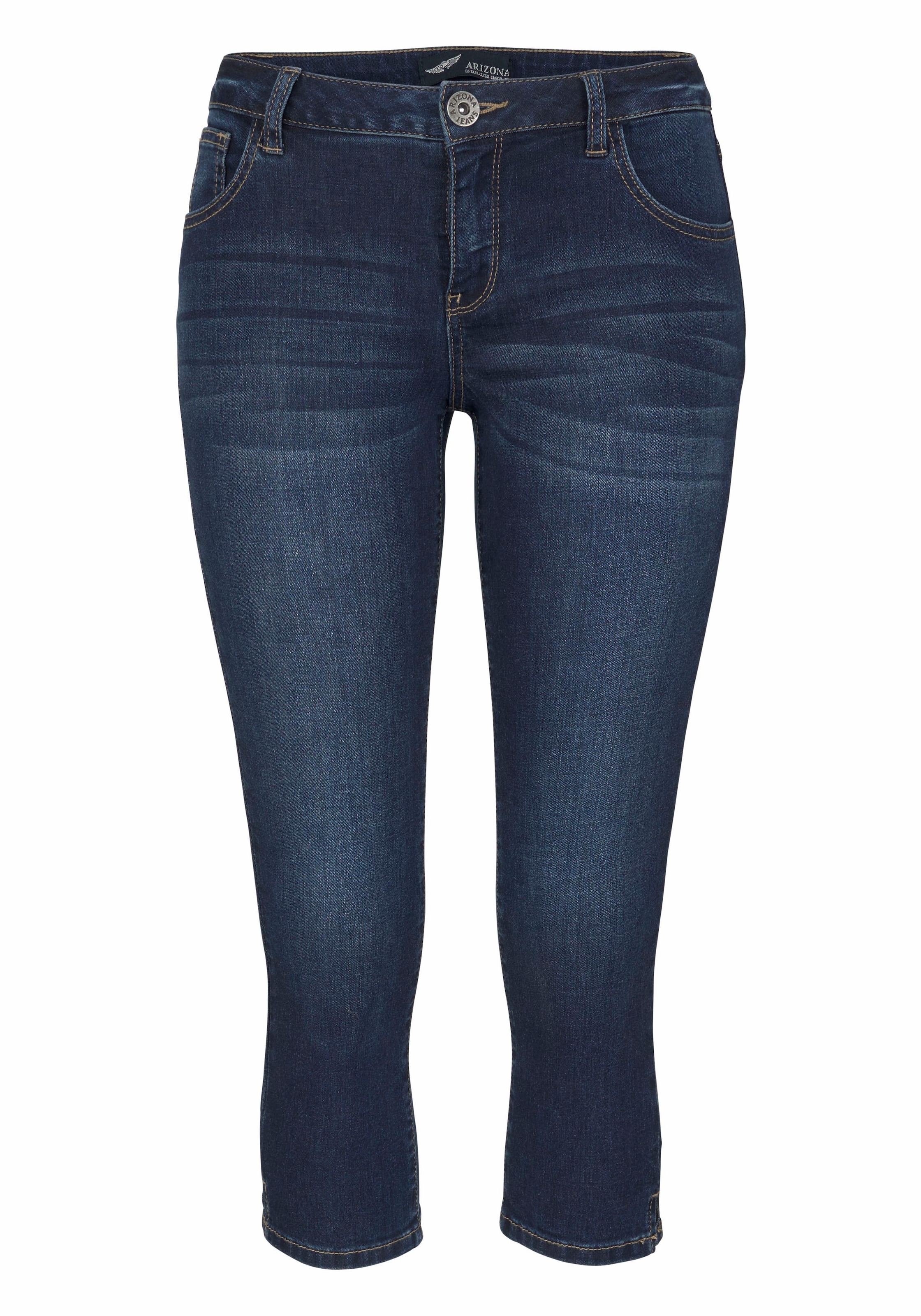 Arizona Caprijeans »Ultra-Stretch«, extra-enger Schnitt, modischer Beinabschluss mit Schlitz
