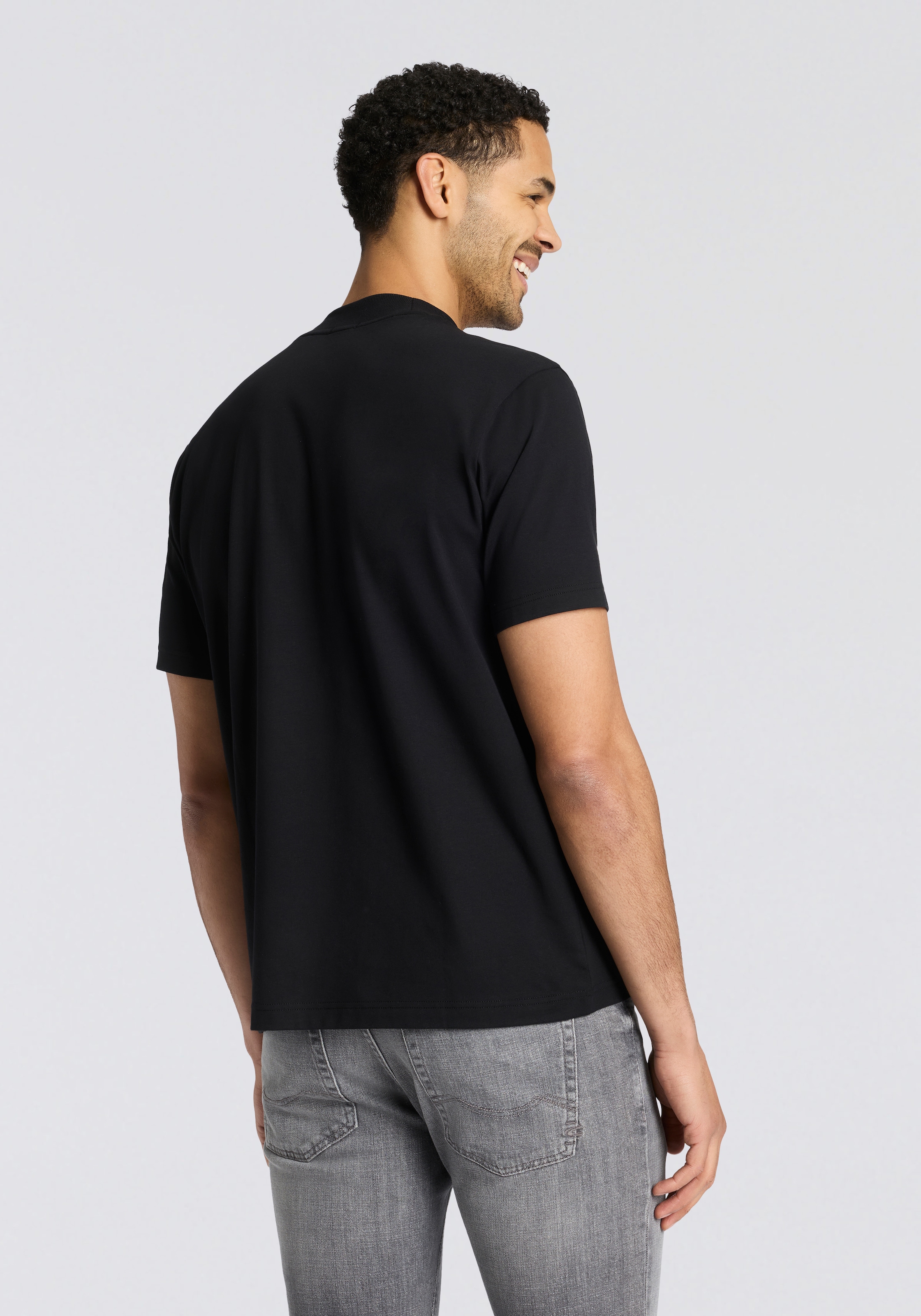 BOSS GREEN Stehkragenshirt »Tee Collar« aus Stretch-Baumwolle, relaxed fit