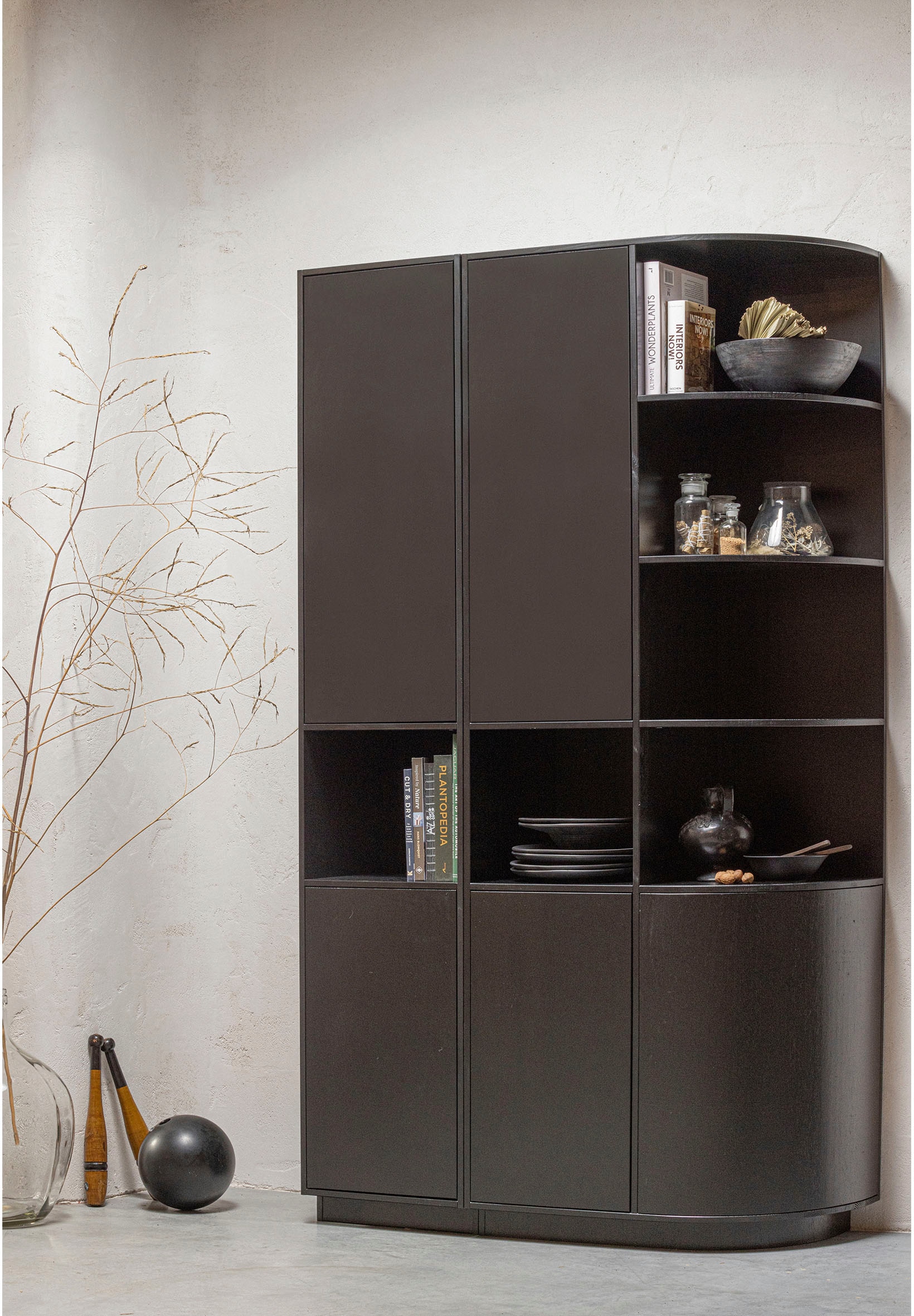 WOOOD Vitrine »Finca«, mit modernem Push-to-Open-System, Breite 78 cm