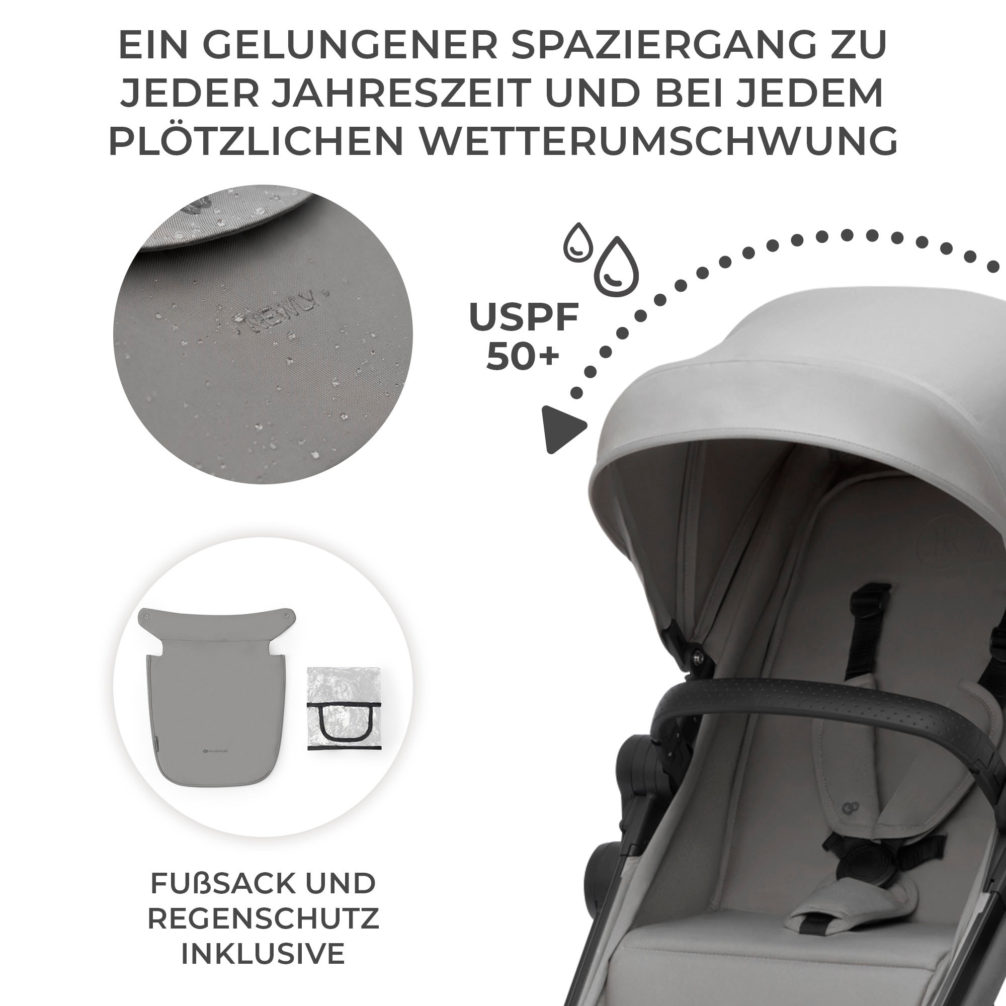Kinderkraft Kombi-Kinderwagen »NEWLY 4IN1 MINK PRO«, 22 kg