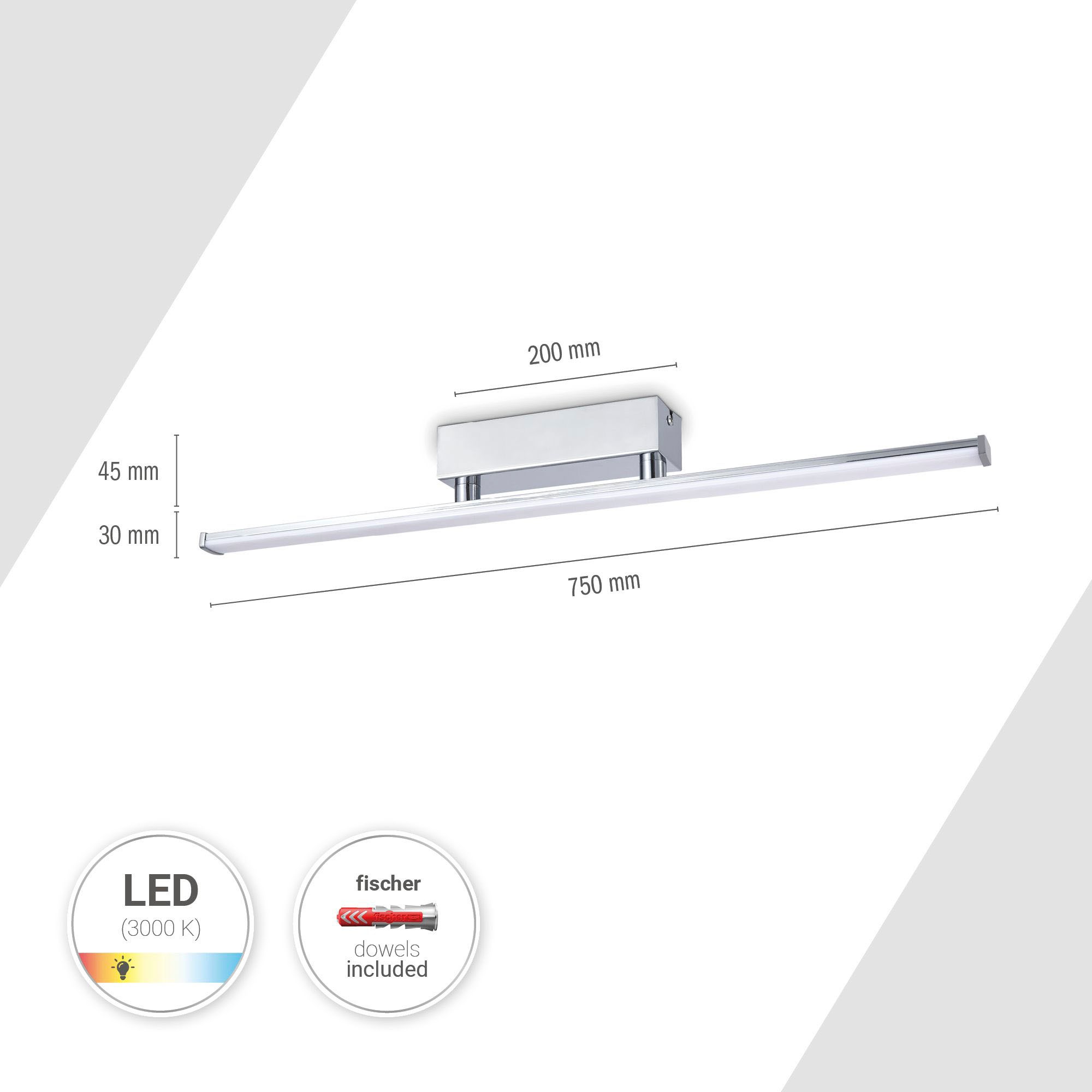 Paco Home Deckenleuchte »DAVE« Warmweiß