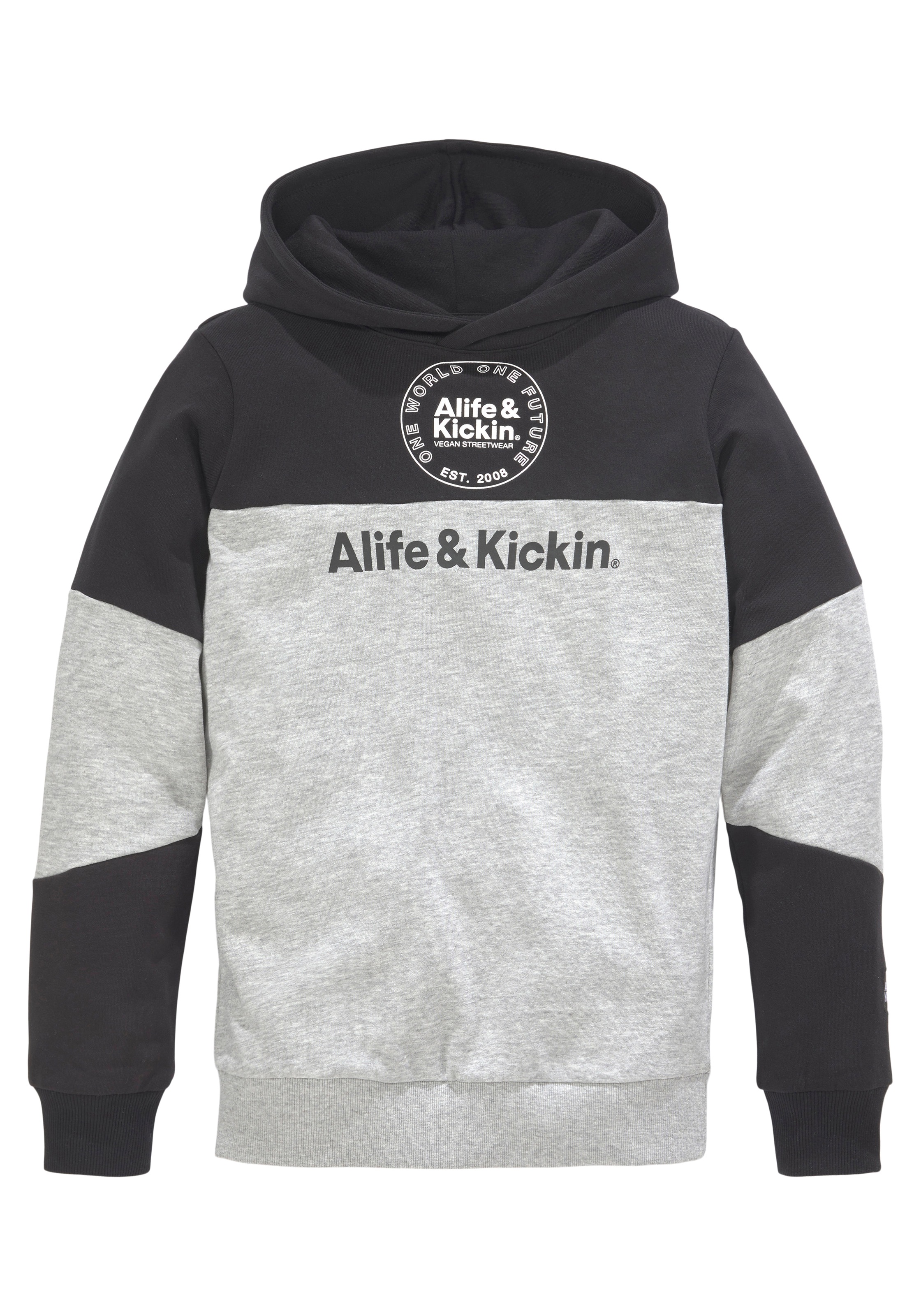 Alife & Kickin Kapuzensweatshirt »Colorblocking«, mit lässigen Einsätzen und Logo-Drucken