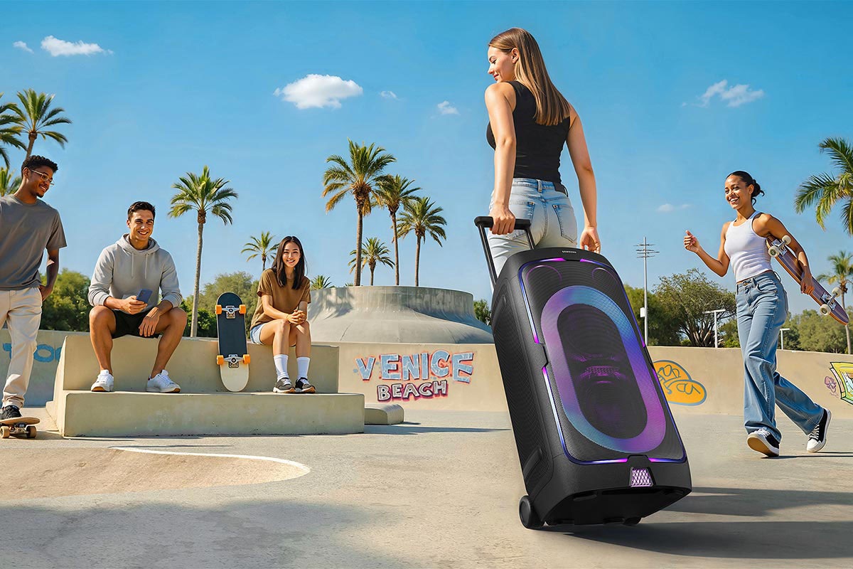 Samsung Party-Lautsprecher »Sound Tower MX-ST50F (2025)« 2.0 (Bluetooth Bassregelung | Beleuchtungseffekte | Lautstärkeregelung | Pairing | USB-Wiedergabe 240 W)