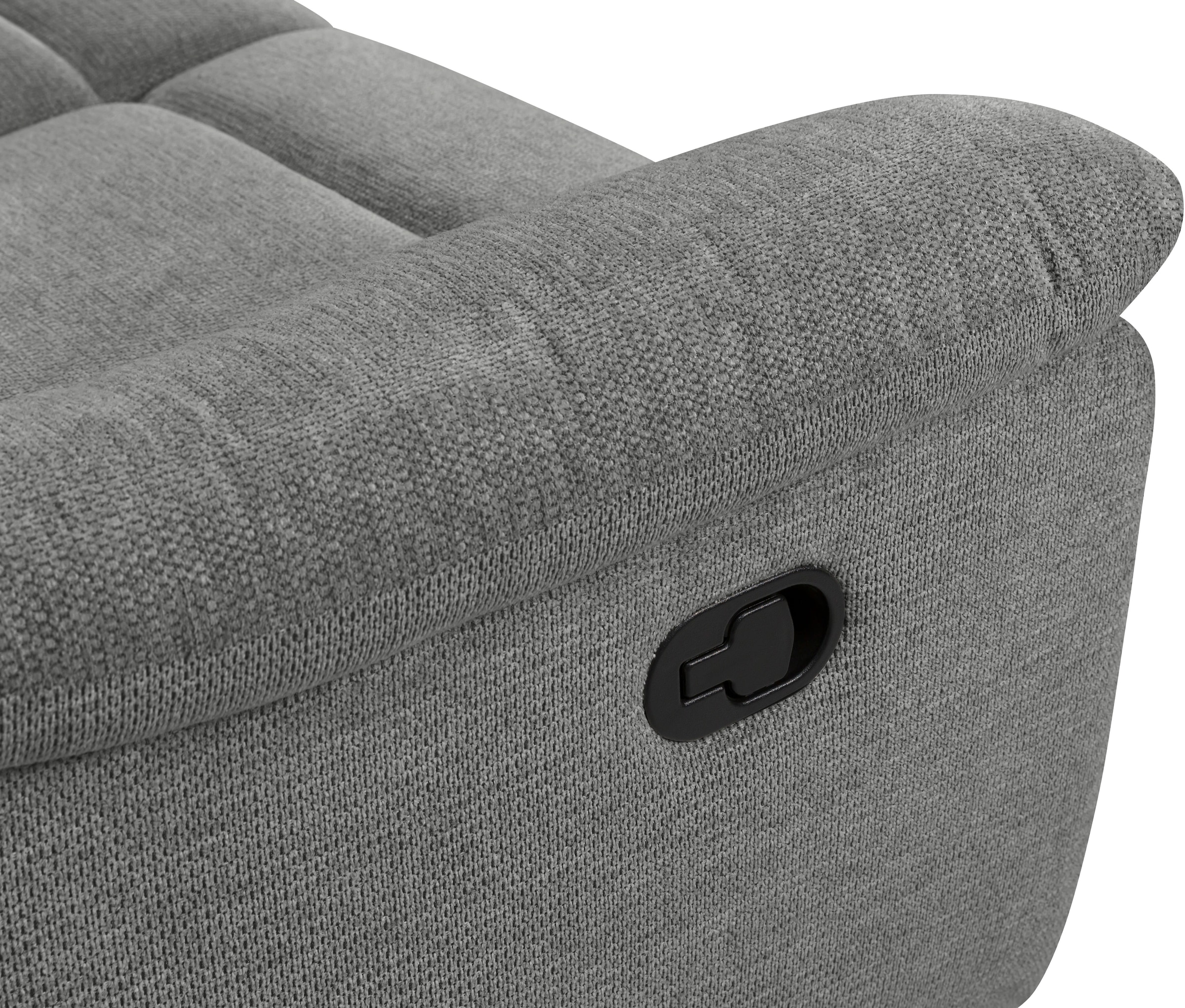 Home affaire 3-Sitzer »ODILON manuelle und elektrische Relaxfunktion in 2 Sitzen, Federkern,«, 105°-150° Relax- und Liegeposition, Federkernpolsterung