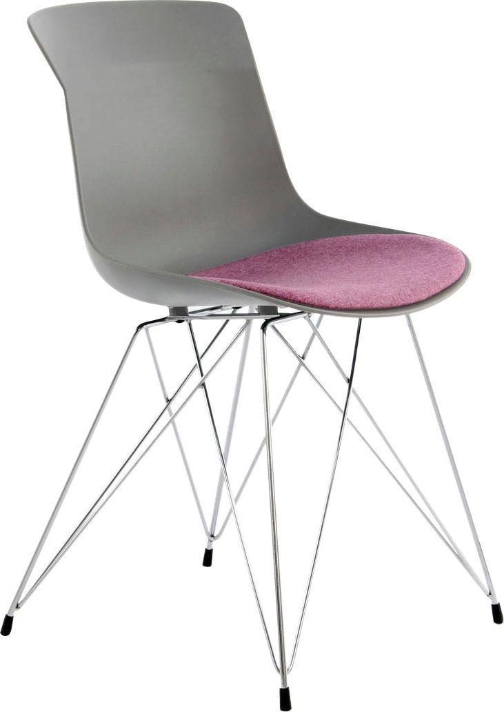 Kayoom Stuhl »Emily 110 2er-Set, zeitloses Design, stilvolle Farbkombination«, (Set), 2 St., Polyester, pflegeleicht, strapazierfähig, für jede Einrichtung geeignet