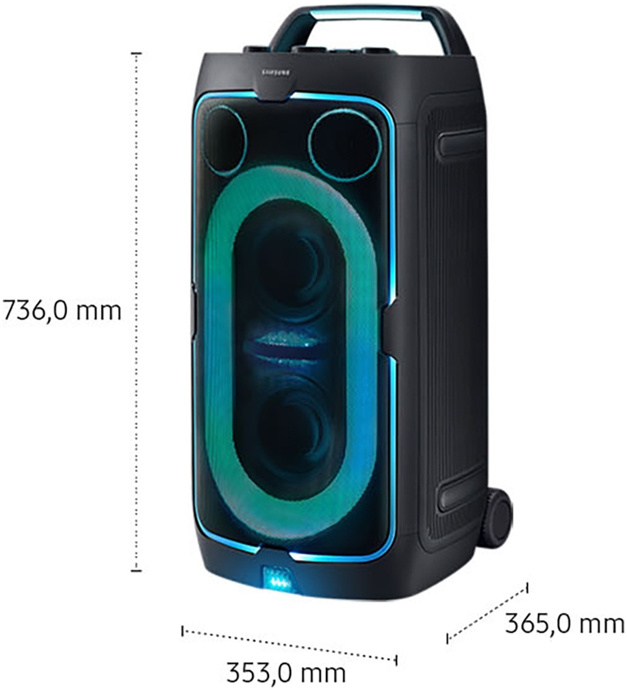 Samsung Party-Lautsprecher »Sound Tower MX-ST50F (2025)« 2.0 (Bluetooth Bassregelung | Beleuchtungseffekte | Lautstärkeregelung | Pairing | USB-Wiedergabe 240 W)