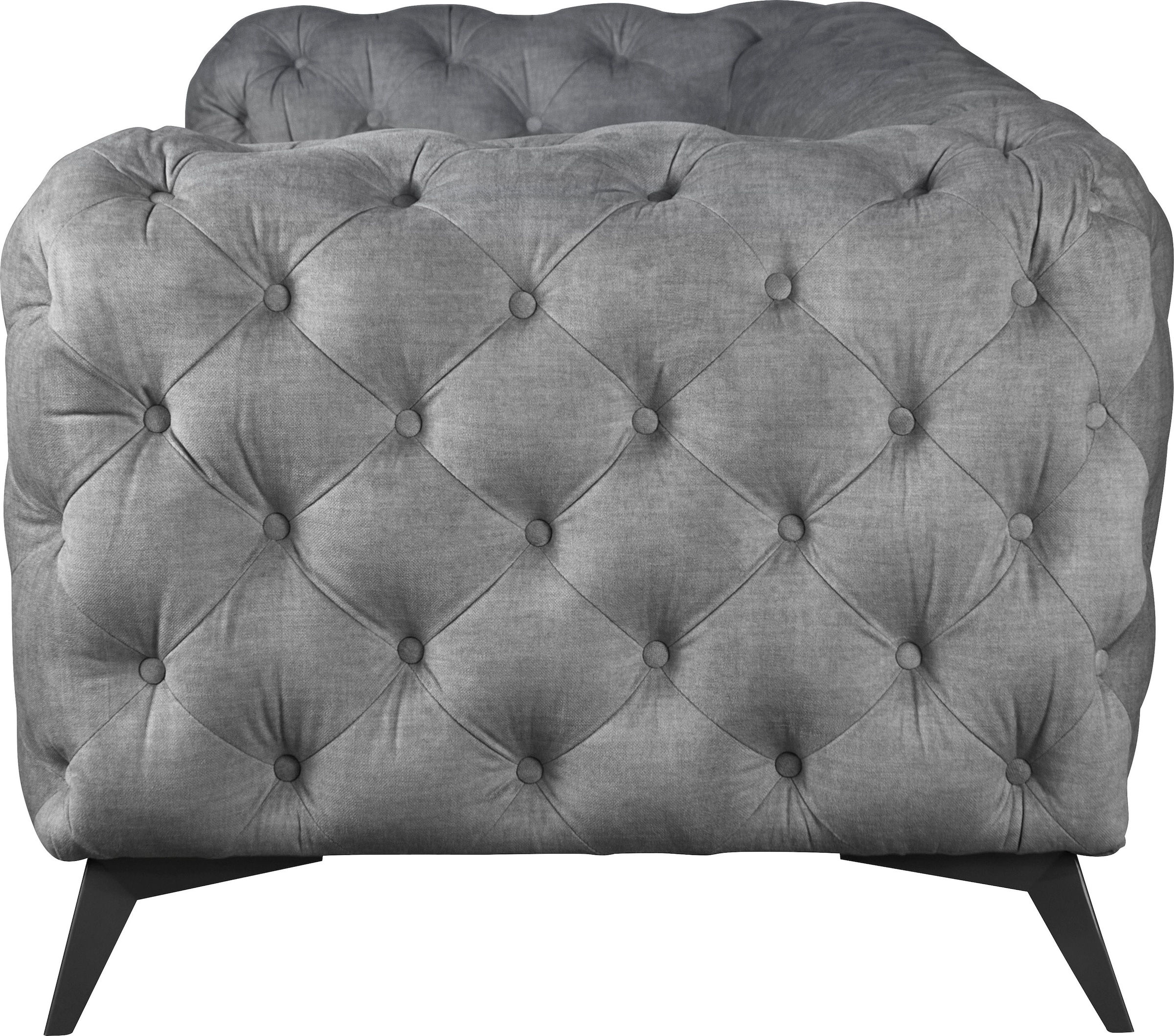 Leonique Chesterfield-Sofa »Glynis«, aufwändige Knopfheftung, moderne Chesterfield Optik, Fußfarbe wählbar