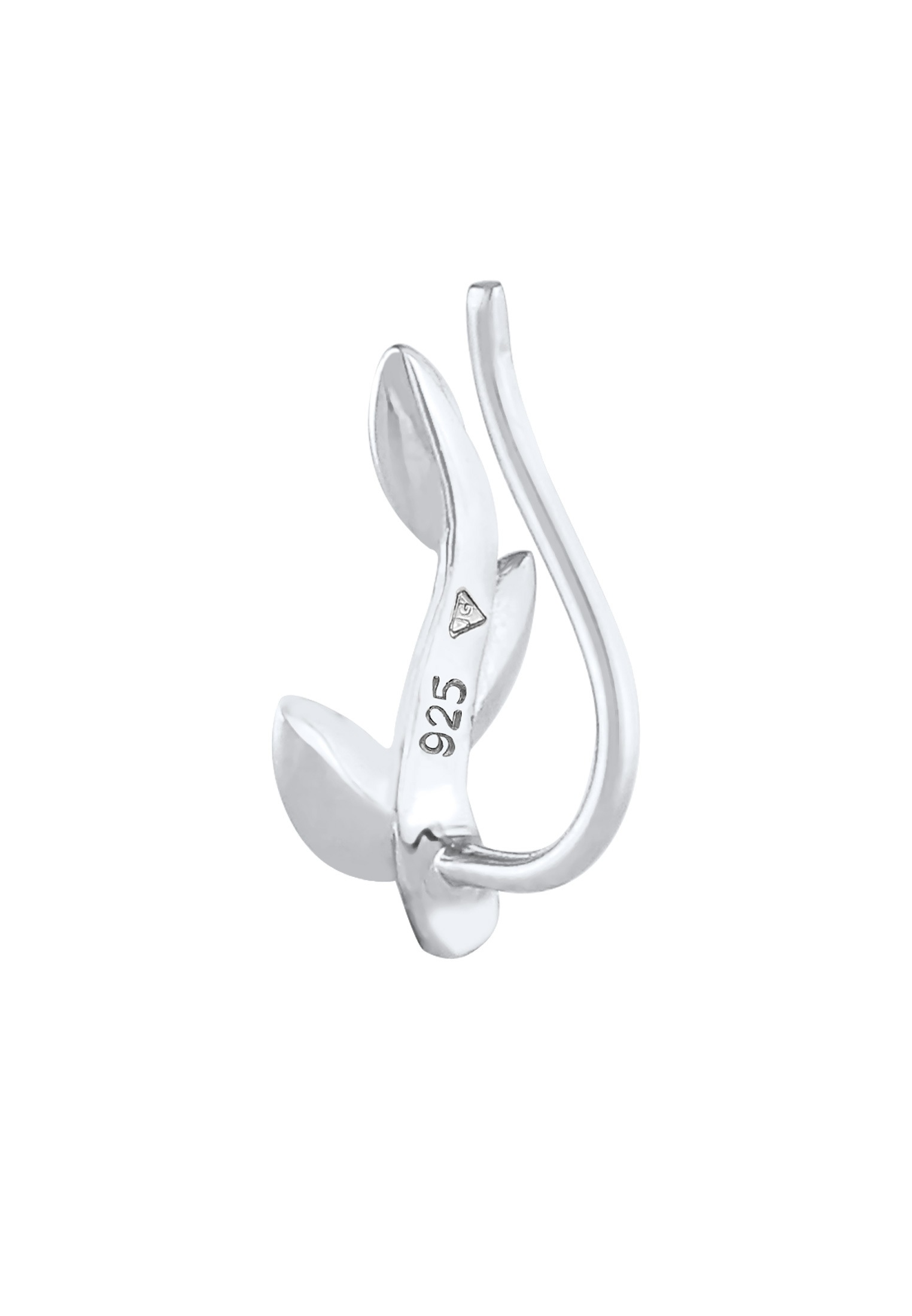 Elli Ohrklemme »Ohrringe Ear Climber Blatt Leaf Look 925 Silber (1 Stück)«
