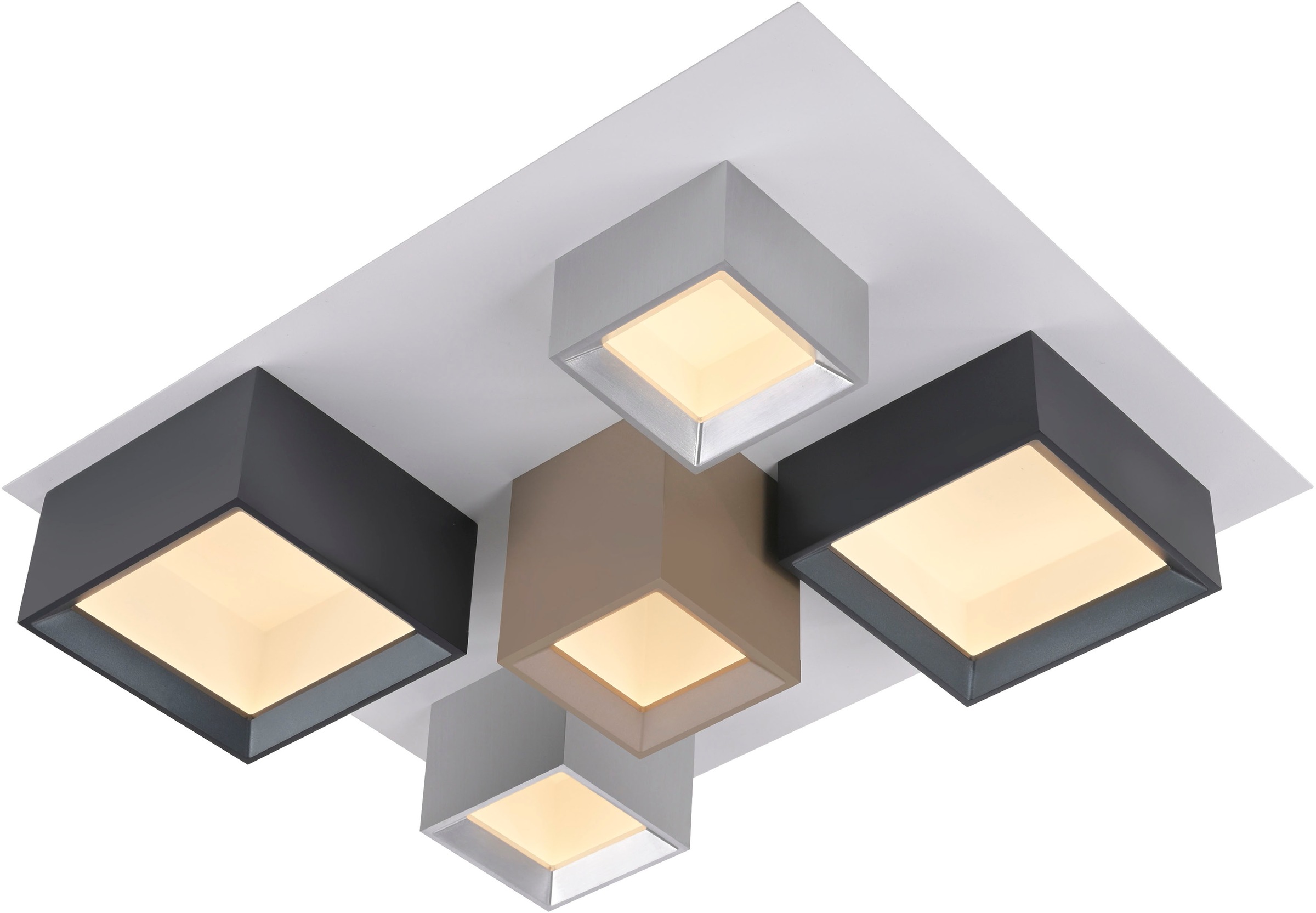 Neuhaus PURE LED Deckenleuchte »PURE Manhattan« LED-Board 1 Stk. warmweiß - kaltweiß Stufenloses dimmen per Funk-Fernbedienung, CCT, Multicolor
