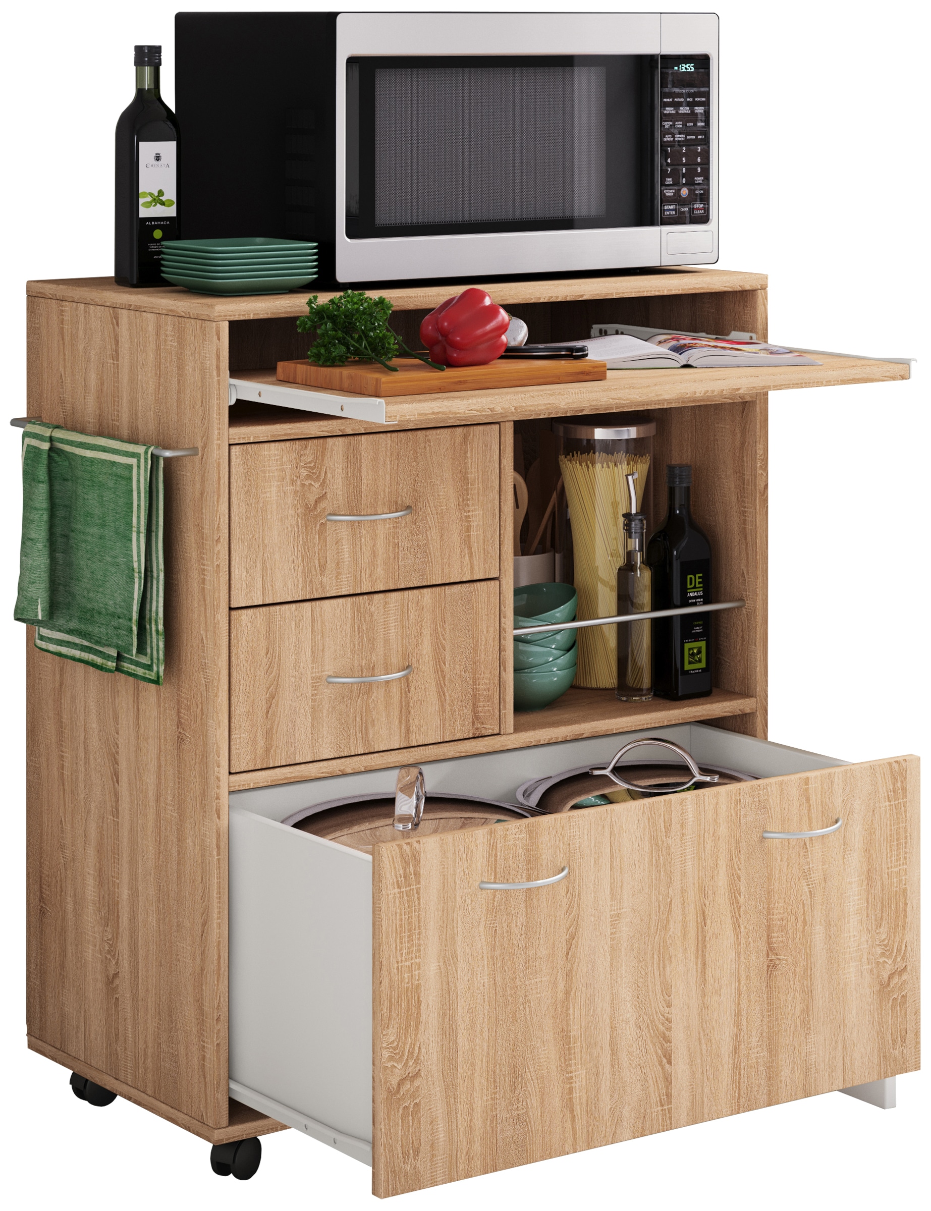 Ebuy24 - Mobilier de cuisine Kicha h. 86 x l. 70 x p. 40 cm Sonoma Eiche