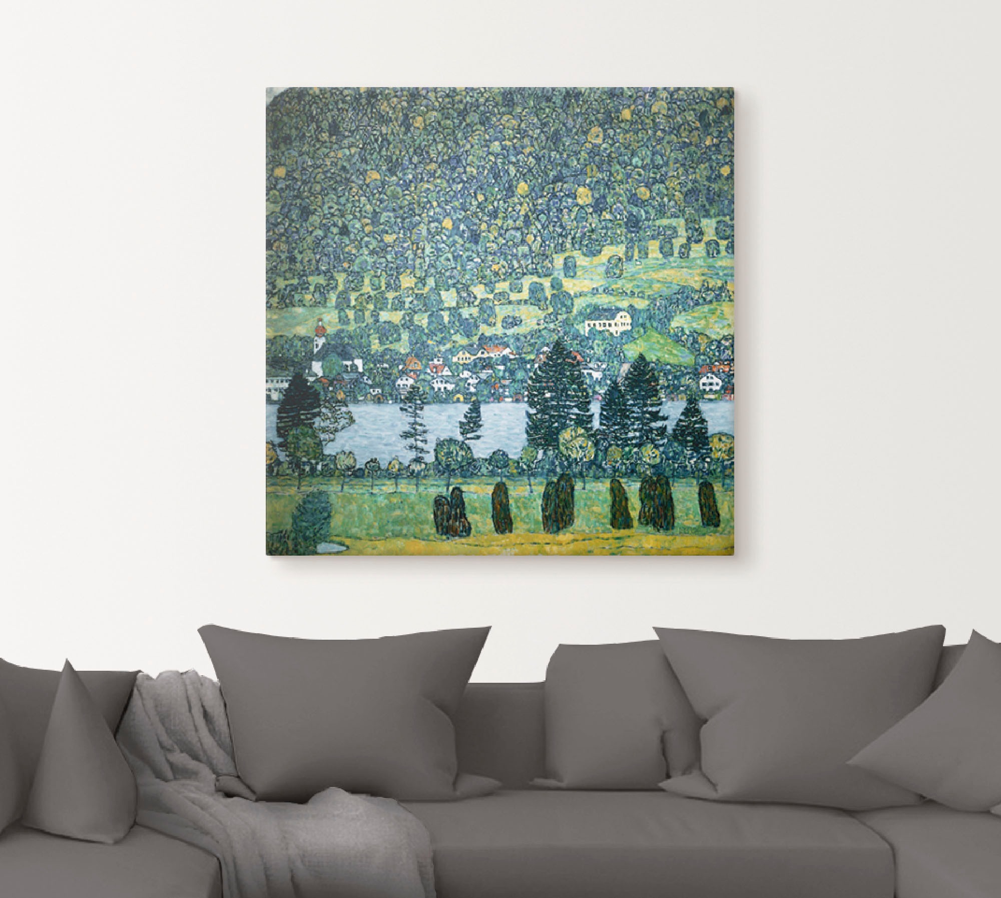 Artland Leinwandbild »Waldabhang in Unterach am Attersee« Wald 1 Stk. tlg. auf Keilrahmen gespannt