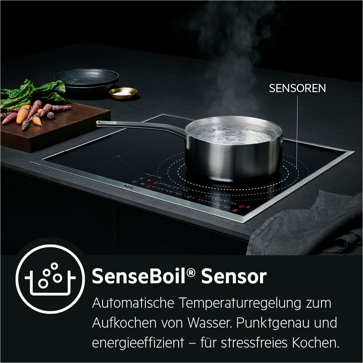 AEG Induktions-Kochfeld »IAE84411XB«, SenseBoil - Überkochschutz