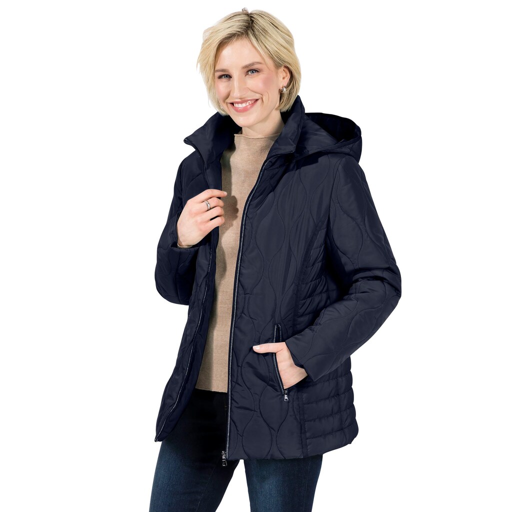 Classic Basics Steppjacke, mit Kapuze