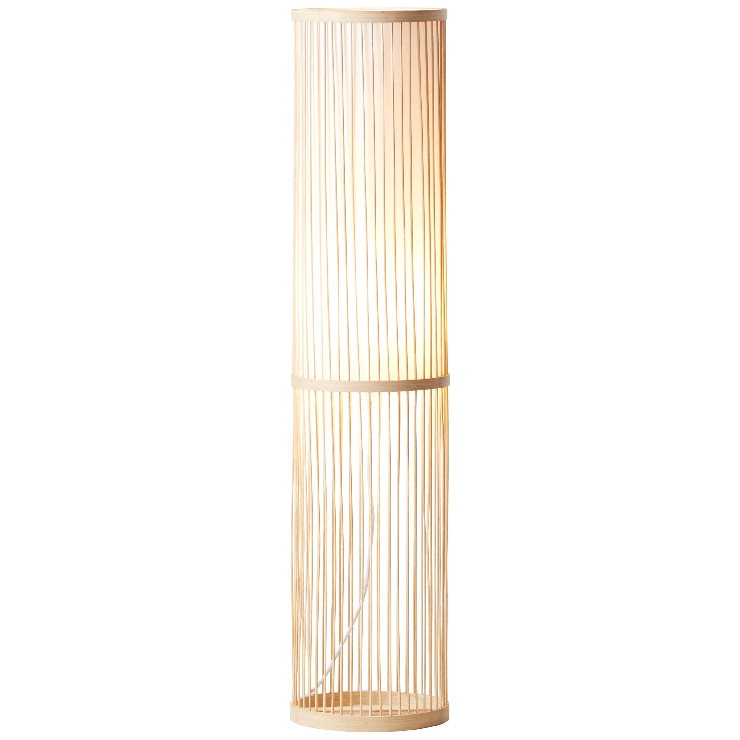 Brilliant Stehlampe »Nori«, 1 flammig, Leuchtmittel E27 | ohne Leuchtmittel, Stehlampe 1flg natur/weiß