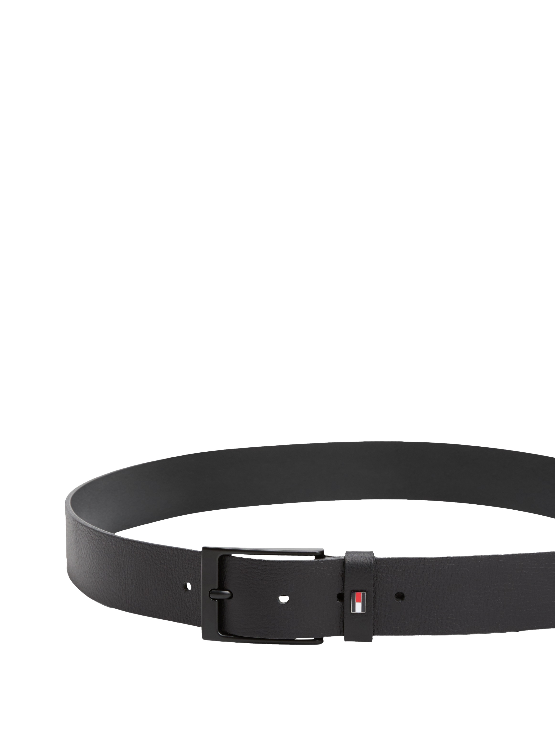 Tommy Hilfiger Ledergürtel »LAYTON 3.5«, Metallpatch, Einfachdornschließe
