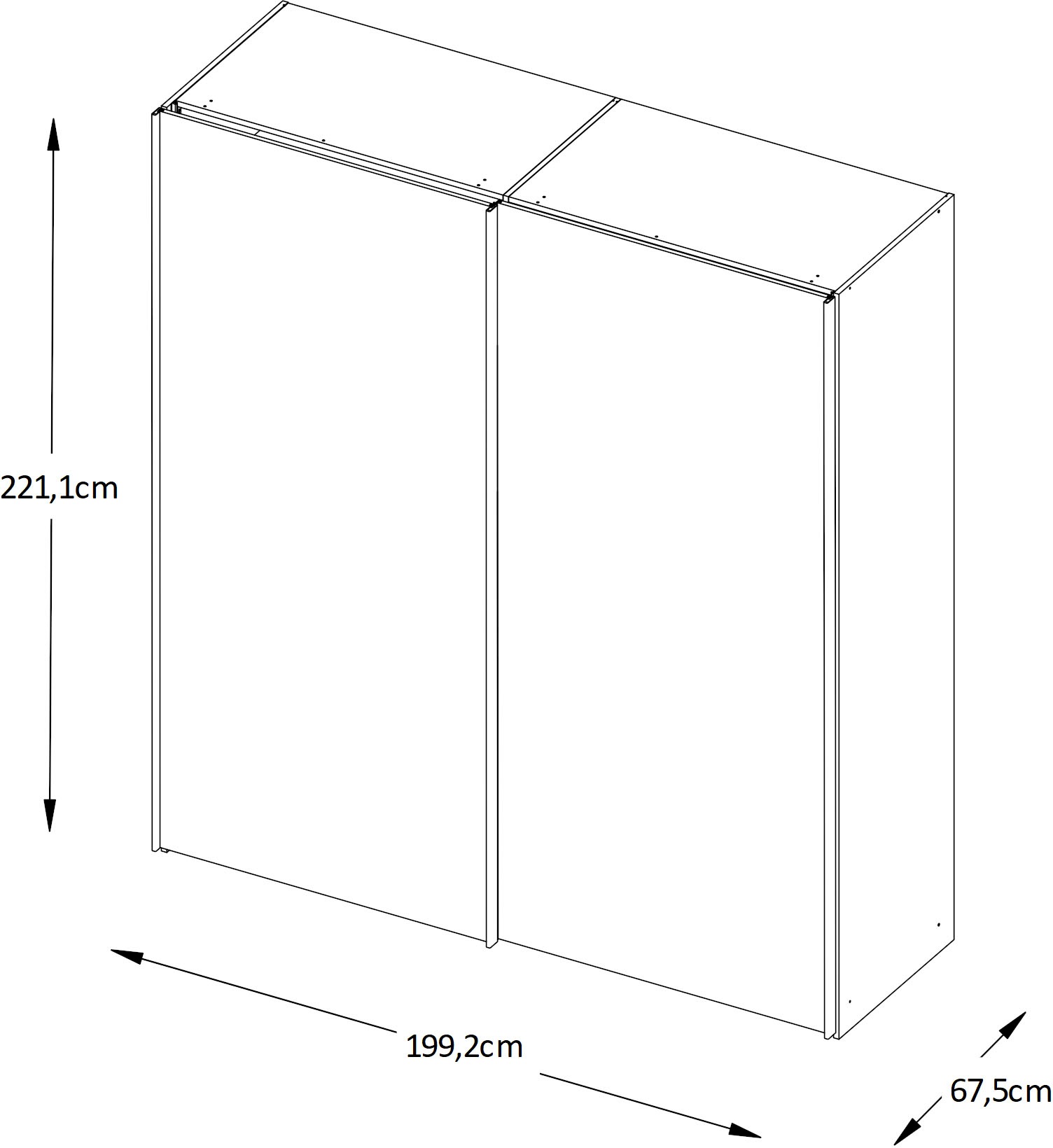 STAUD Schwebetürenschrank »Includo, Made in Germany«, Mit vier verschiedenen Ausstattungsvarianten