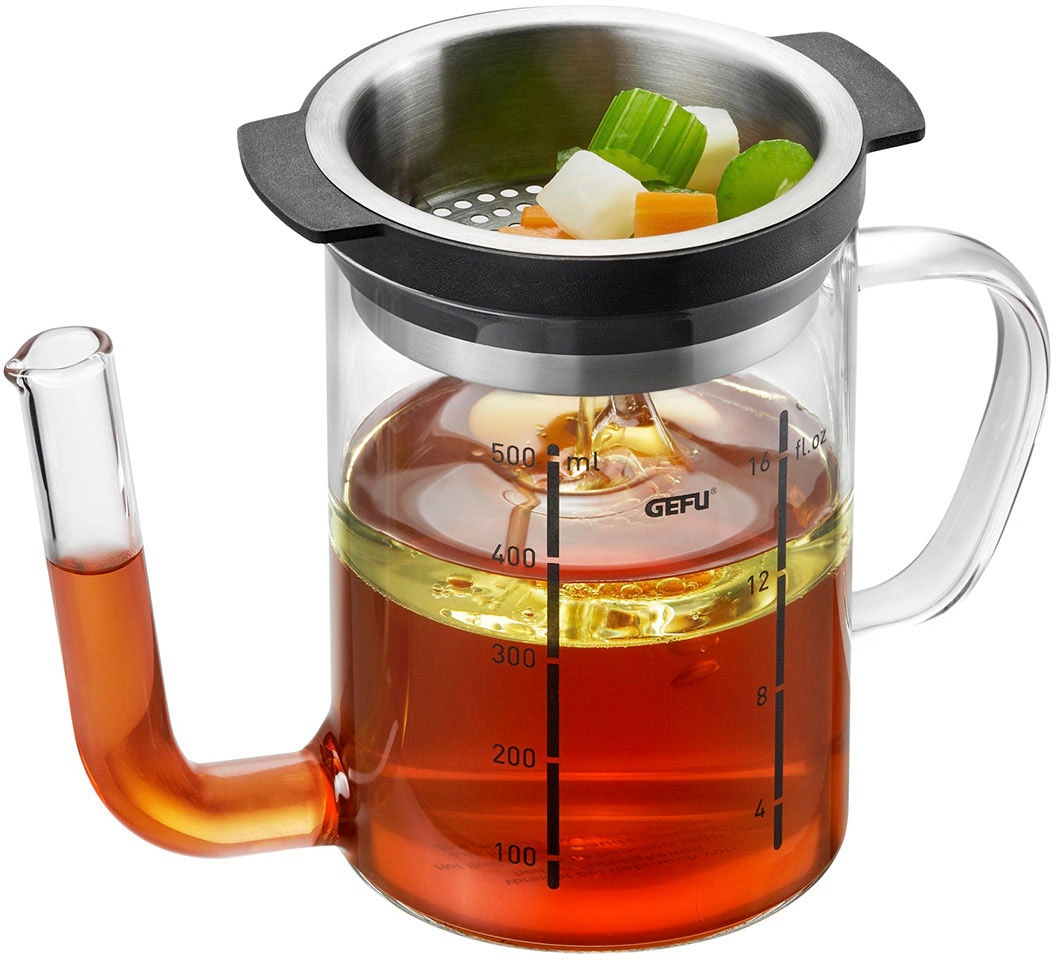 GEFU Fetttrennkanne »SEPARATO«, Borosilikatglas, effektive Fettabscheidung, 0,5 Liter