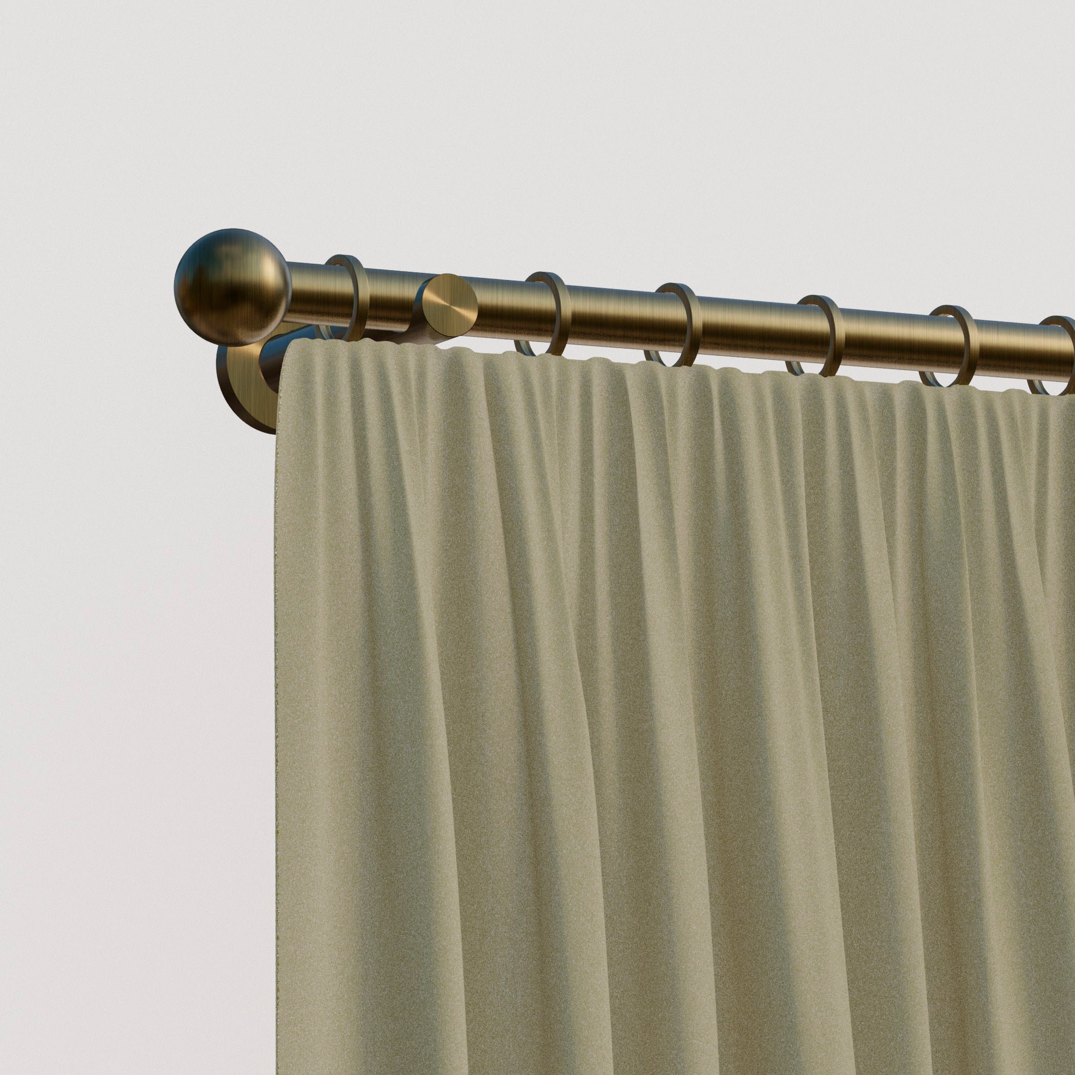 indeko Gardinenstange »Formentor« Ø 16 mm 1 läufig-läufig Fixmaß Komplett-Set inkl. Ringen und Montagematerial