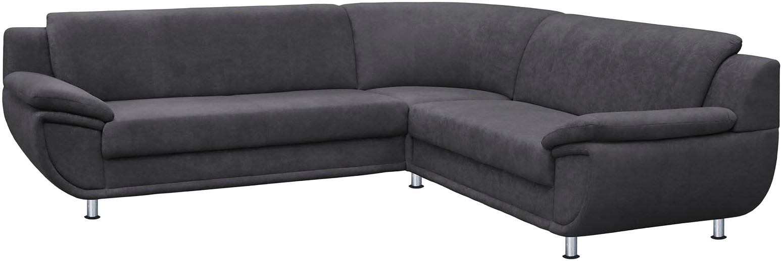 TRENDMANUFAKTUR Ecksofa »Ecksofa« L-Form, wahlw.mit Federkern, Füße chromfarben, Unser Dauertiefpreis
