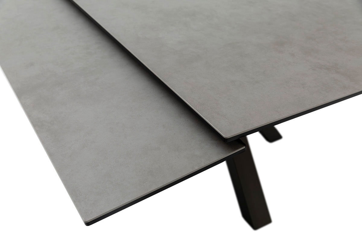 MCA furniture Esstisch »PALLINI Auszugstisch 90-150 cm«, (Einzelstück), Keramik,Metall,Längsseitenauszug,ausziehbar,Tischplatte 13 mm