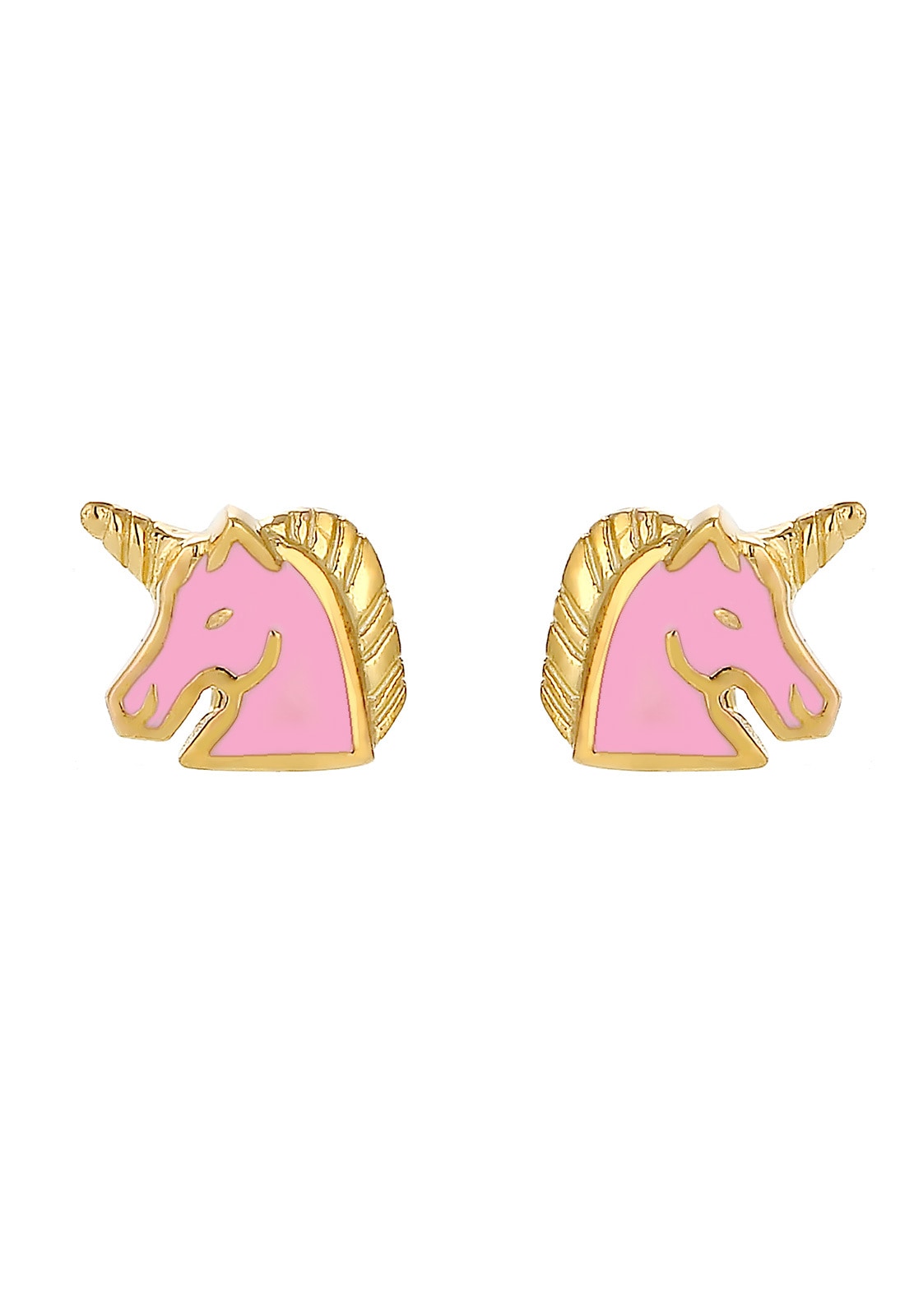 Elli Paar Ohrstecker »Ohrringe Ohrring Kinder Einhorn 925 Sterling Silber vergoldet«
