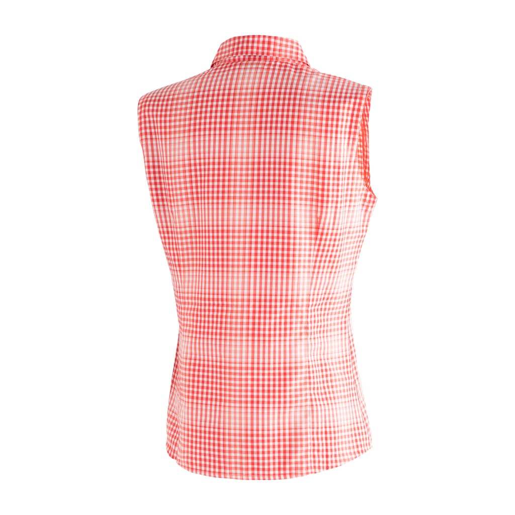 Maier Sports Funktionsbluse »Paloma«, Karierte, ärmellose Bluse für Wandern, Reisen und Freizeit