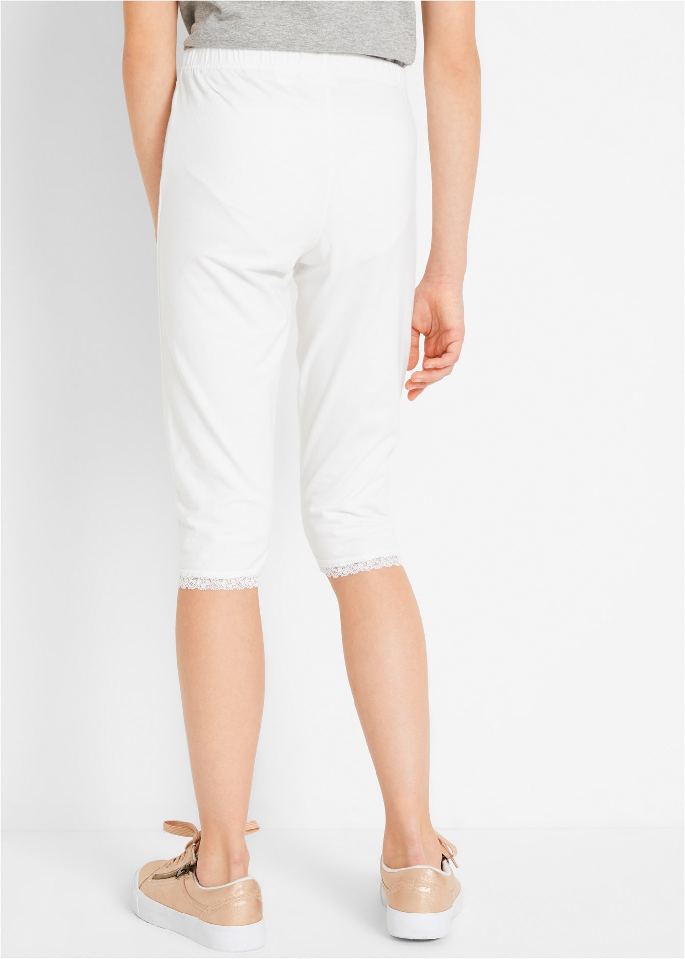 bonprix Caprileggings  aus Baumwolle und Elasthan, mit elastischem Komfortbund, unifarben