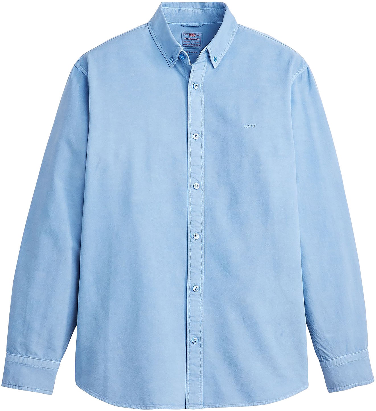 Levi's® Langarmhemd »AUTHENTIC BUTTON DOWN«, mit Ton-in-Ton Logostickerei auf der Brust