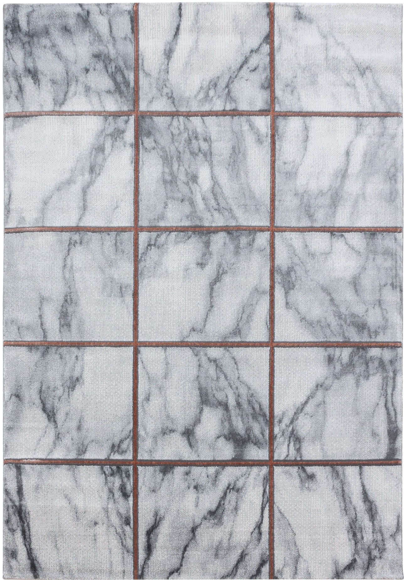 Ayyildiz Teppiche Teppich »NAXOS 3816« rechteckig 12 mm Höhe Läufer, Marmor Optik, Kurzflor, Wohnzimmer