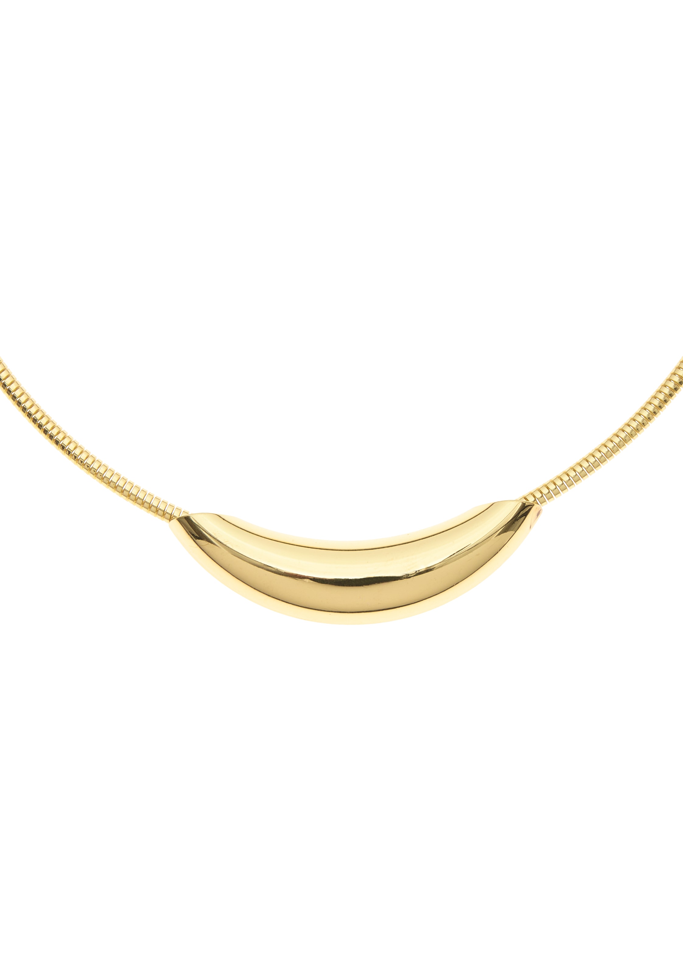 LASCANA Schlangenkette »Halskette mit Röhrchen Anhänger«, Collier mit Goldbeschichtung
