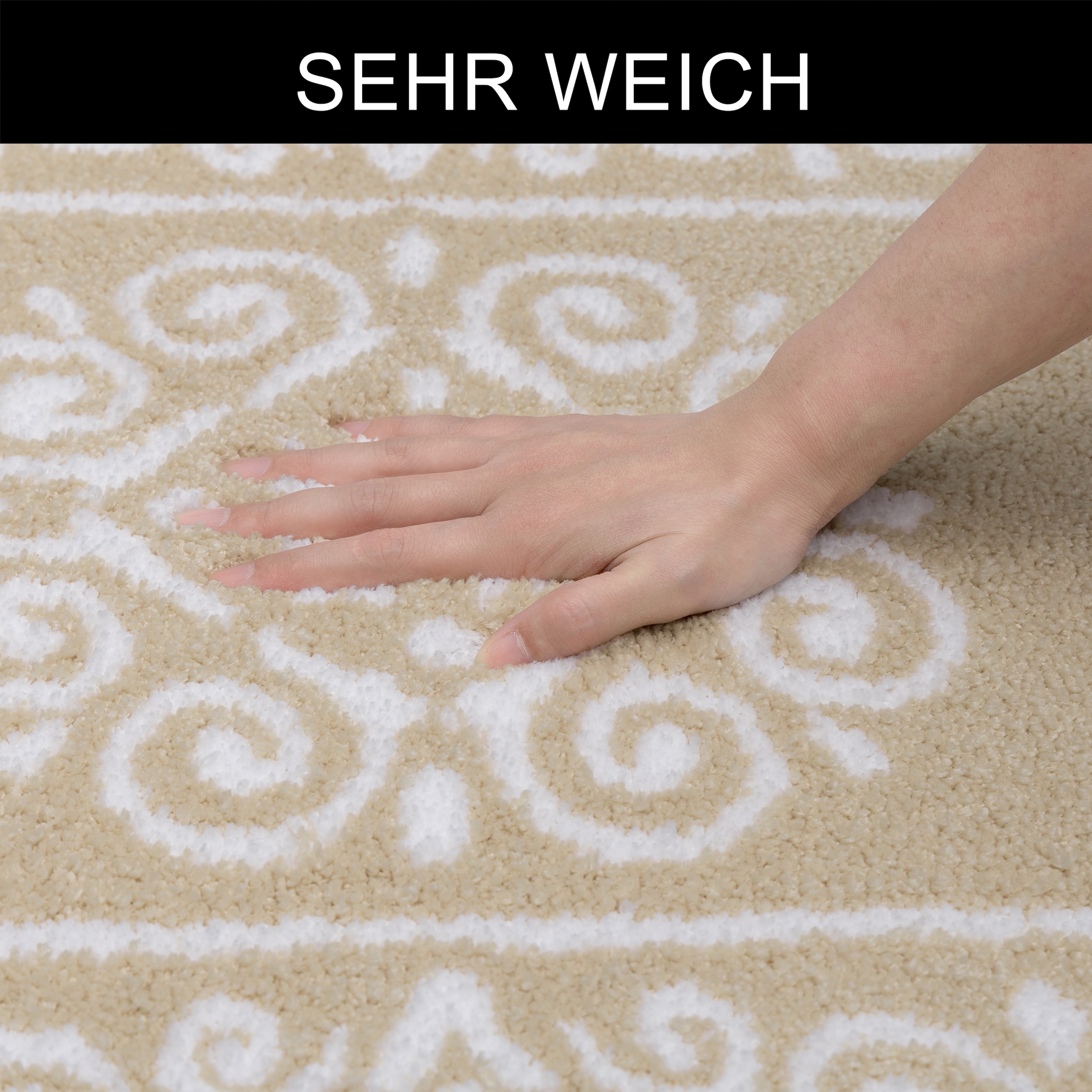OTTO home Badematte »Dafna, Badteppich, Badvorleger, Badezimmer Teppich« Höhe 12 mm rutschhemmend beschichtet fußbodenheizungsgeeignet | schnell trocknend Orient-Optik, Vintage Design
