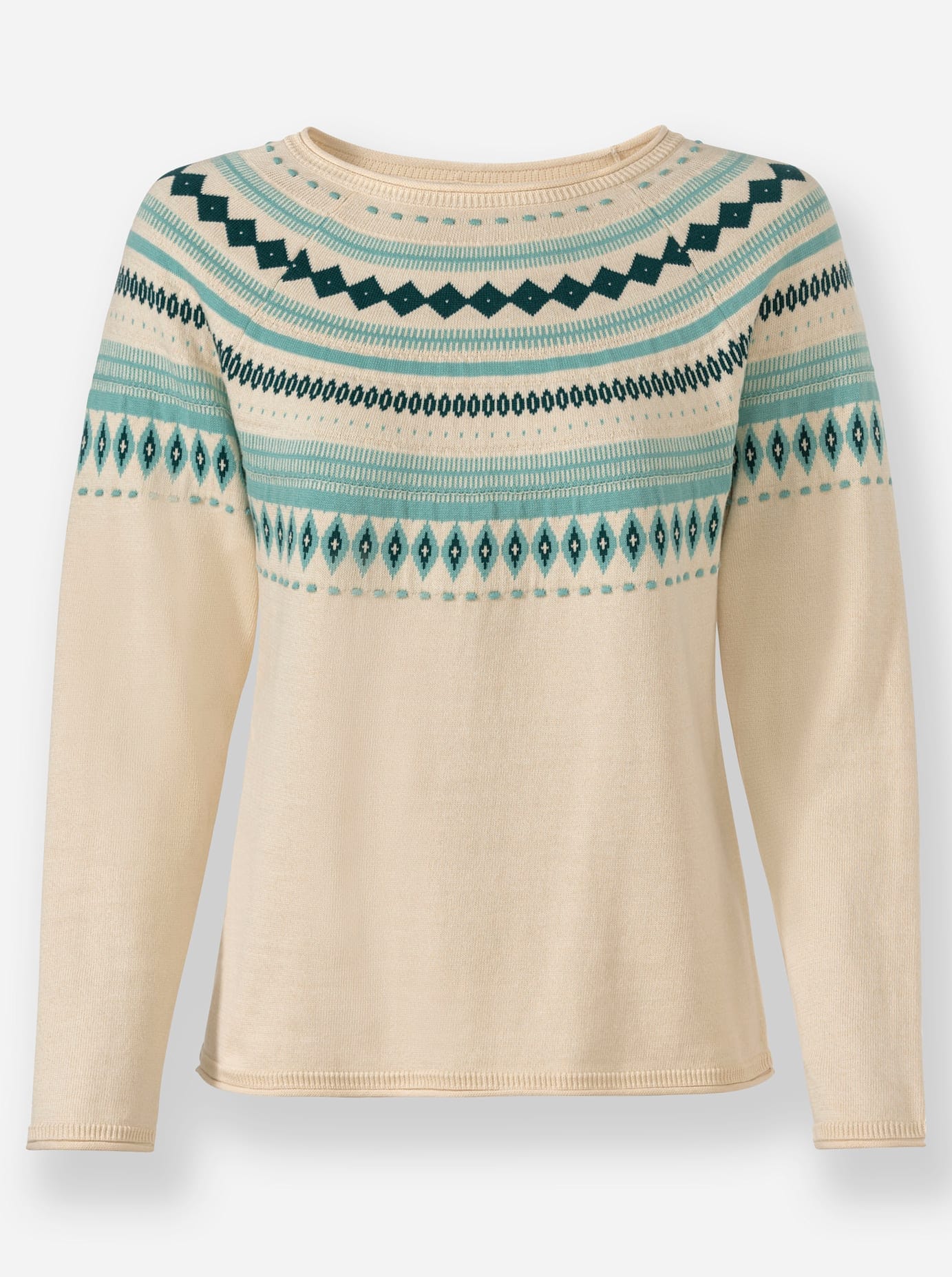 Norweger Pullover Langer Pullover Baumwolle Norwegerpullover In