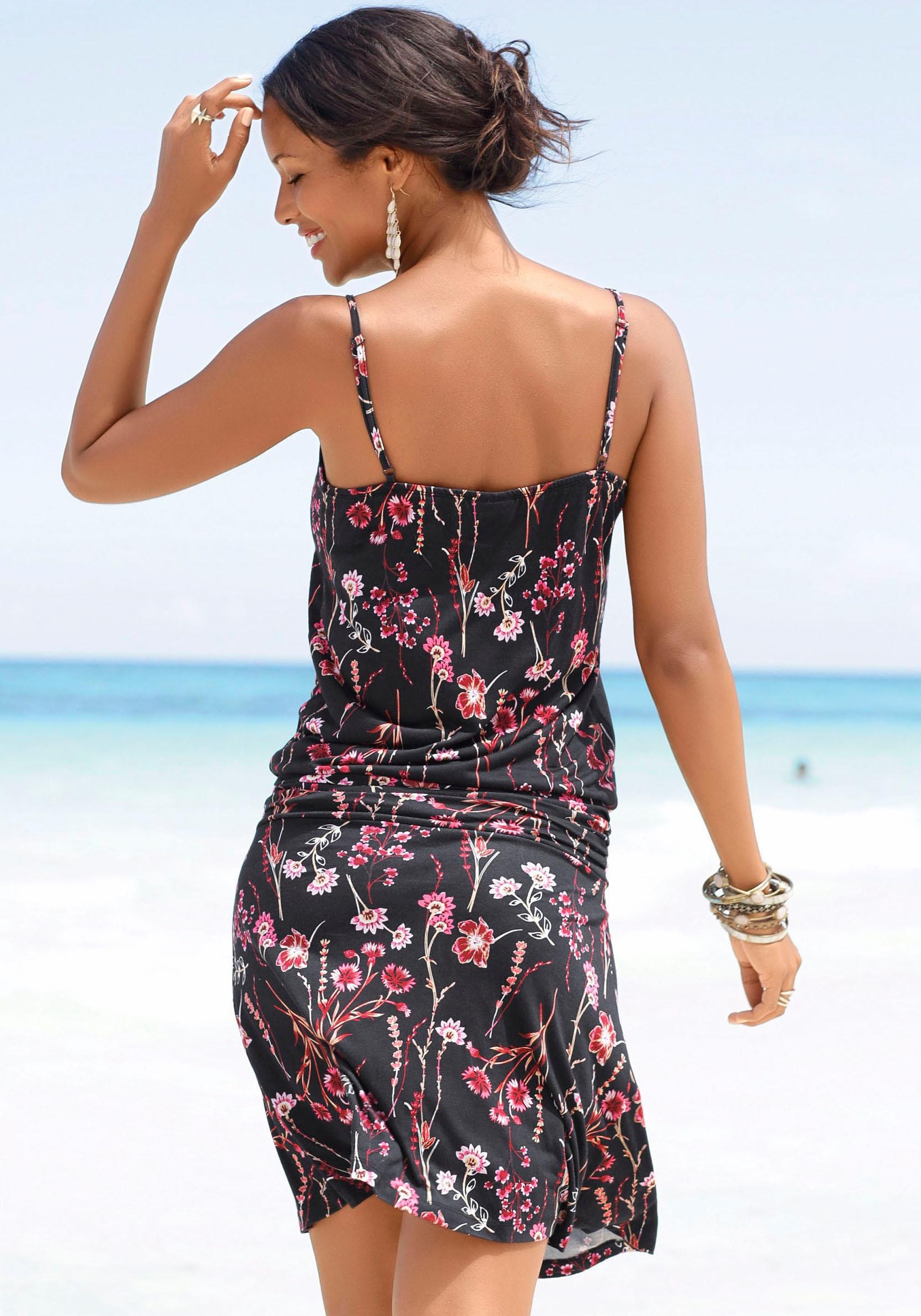 LASCANA Strandkleid, mit Blumenprint bei ♕