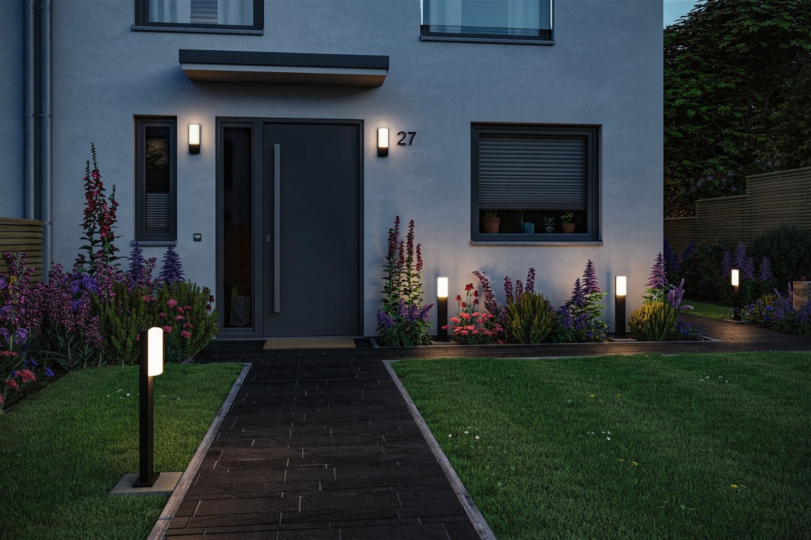 Paulmann LED Pollerleuchte »Bonnie IP44 600mm 3000K 8,5W 560lm 230VAnthrazit Aluminium«, 1 flammig