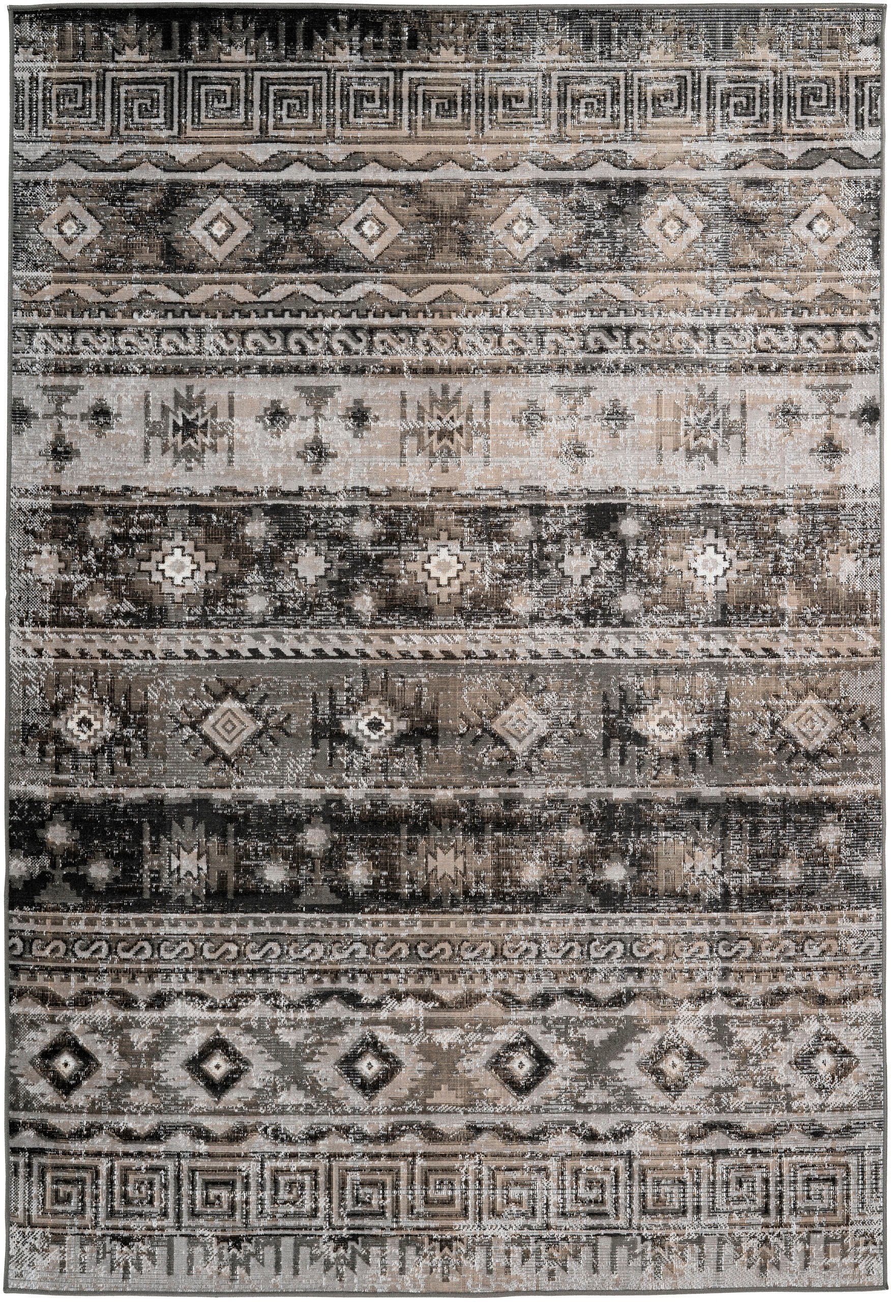 calo-deluxe Teppich »Ruzica-303«, rechteckig, 6 mm Höhe, Flachgewebe, Vintage Design, Wohnzimmer