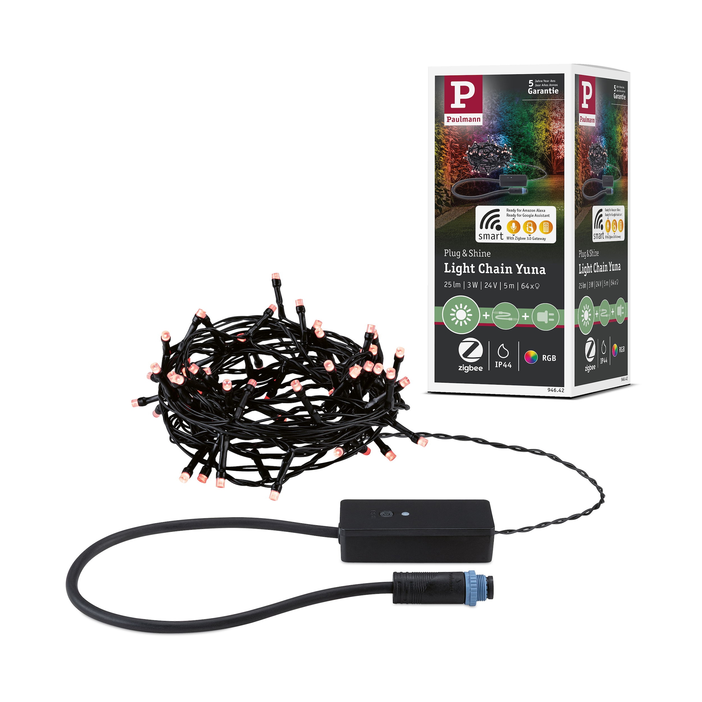 Paulmann LED-Lichterkette »Yuna IP44 Schwarz« 1 Stk.-flammig dimmbar