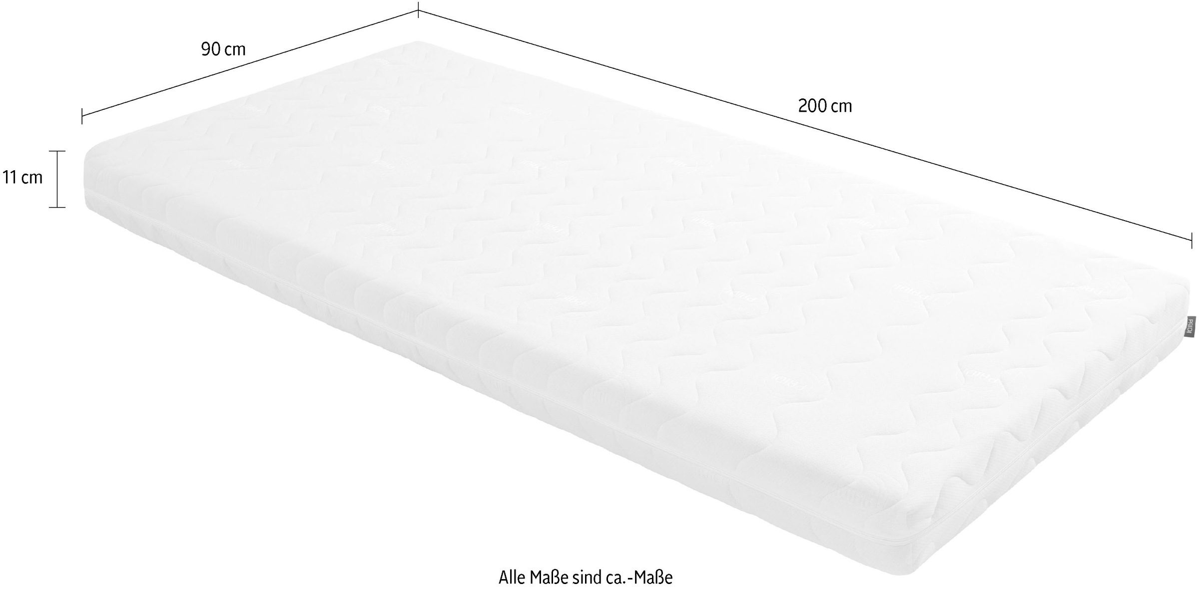 PAIDI Kaltschaummatratze »Airwell® Drell, 7-Zonen Wendematratze mit Gel-Schaumlage« 11 cm hoch Verschiedene Größen, Cremefarben, H2, 60°C waschbarer Bezug, 1 Stk. tlg.